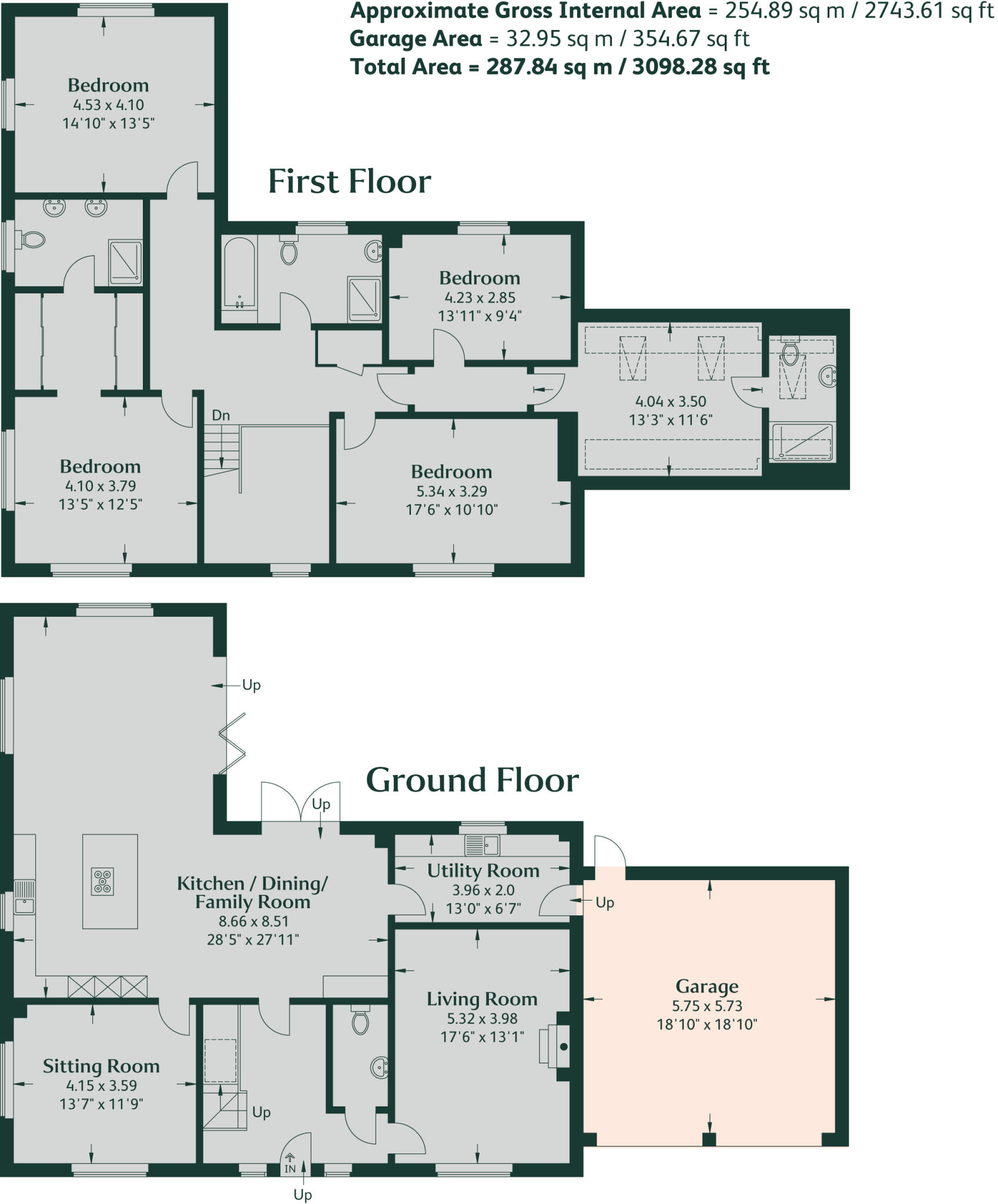 Sycamore Rise, Tugby floorplan