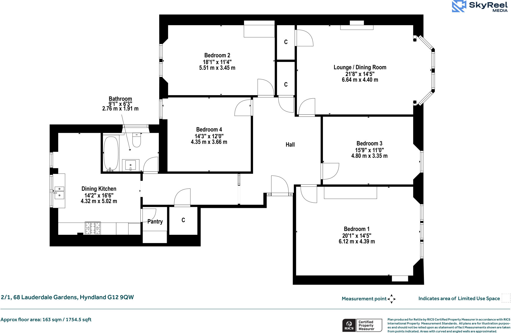 Lauderdale Gardens, Hyndland, Glasgow floorplan