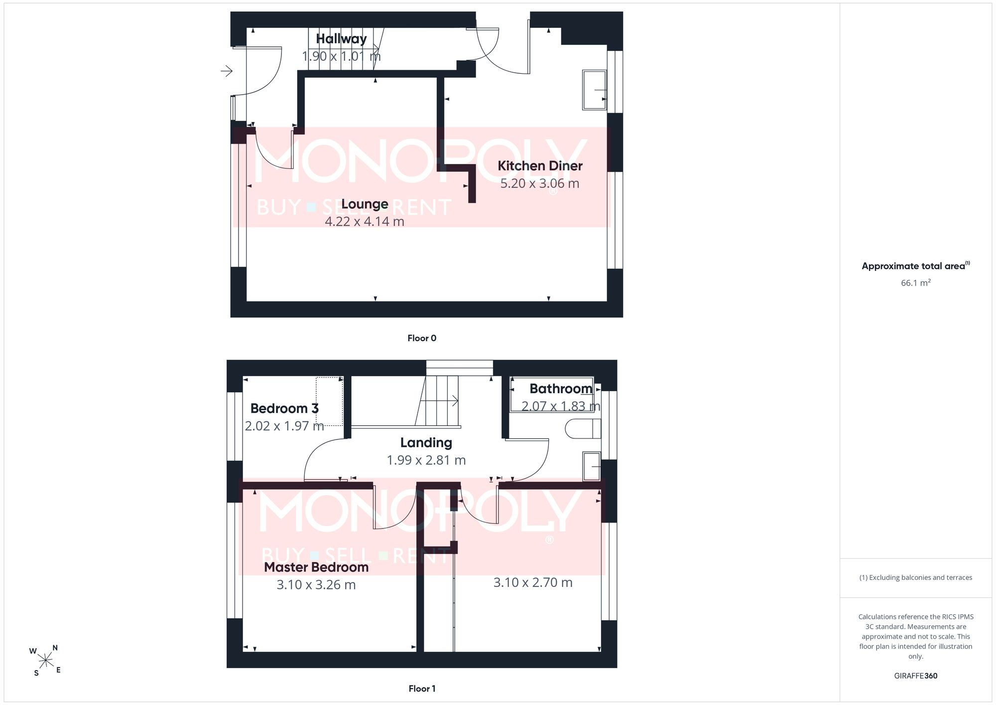 Lon Glyn, Denbigh, LL16 floorplan