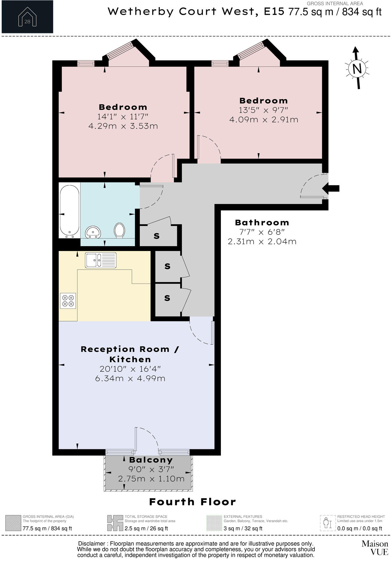 John Wetherby Court West, E15 floorplan