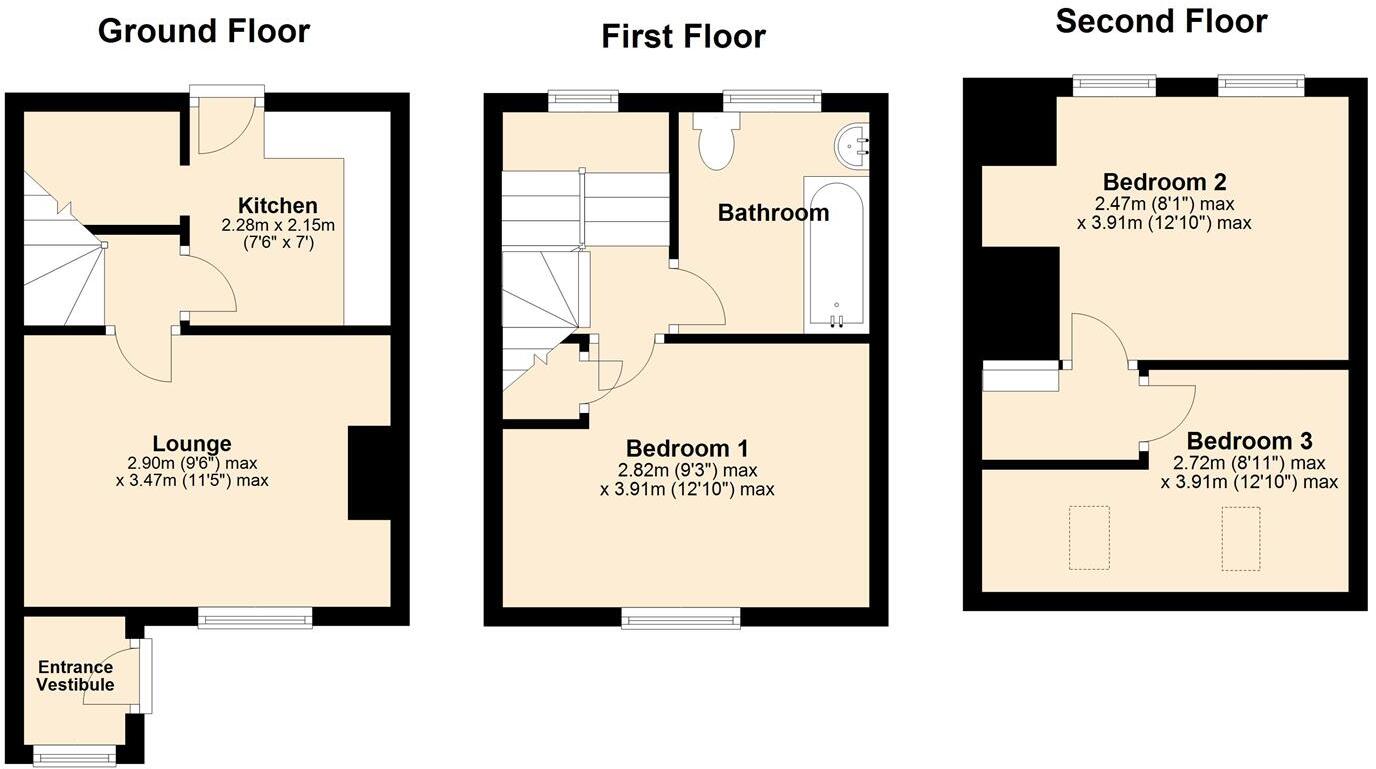 Woodside Place, Halifax, HX3 6EQ floorplan
