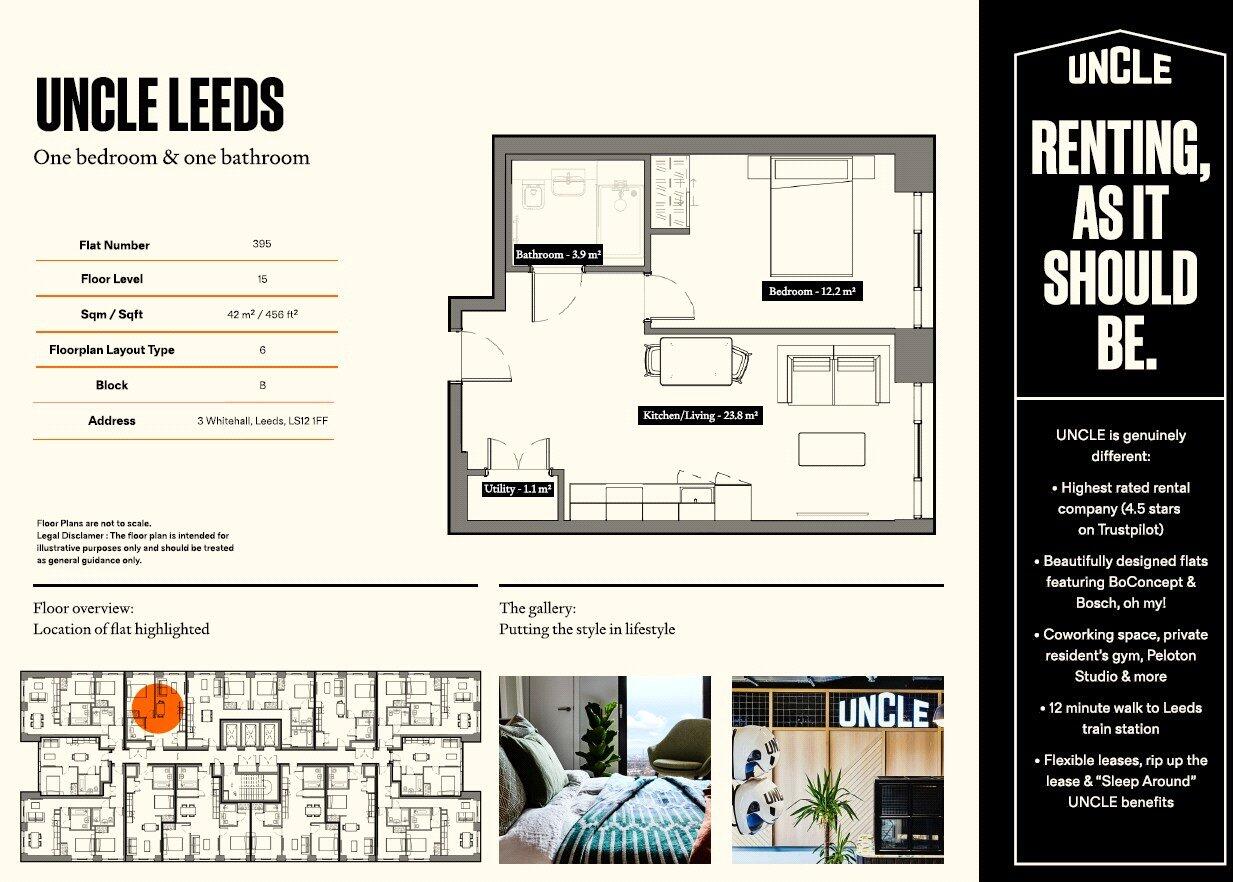 UNCLE Leeds, 3 Whitehall, LS12 floorplan