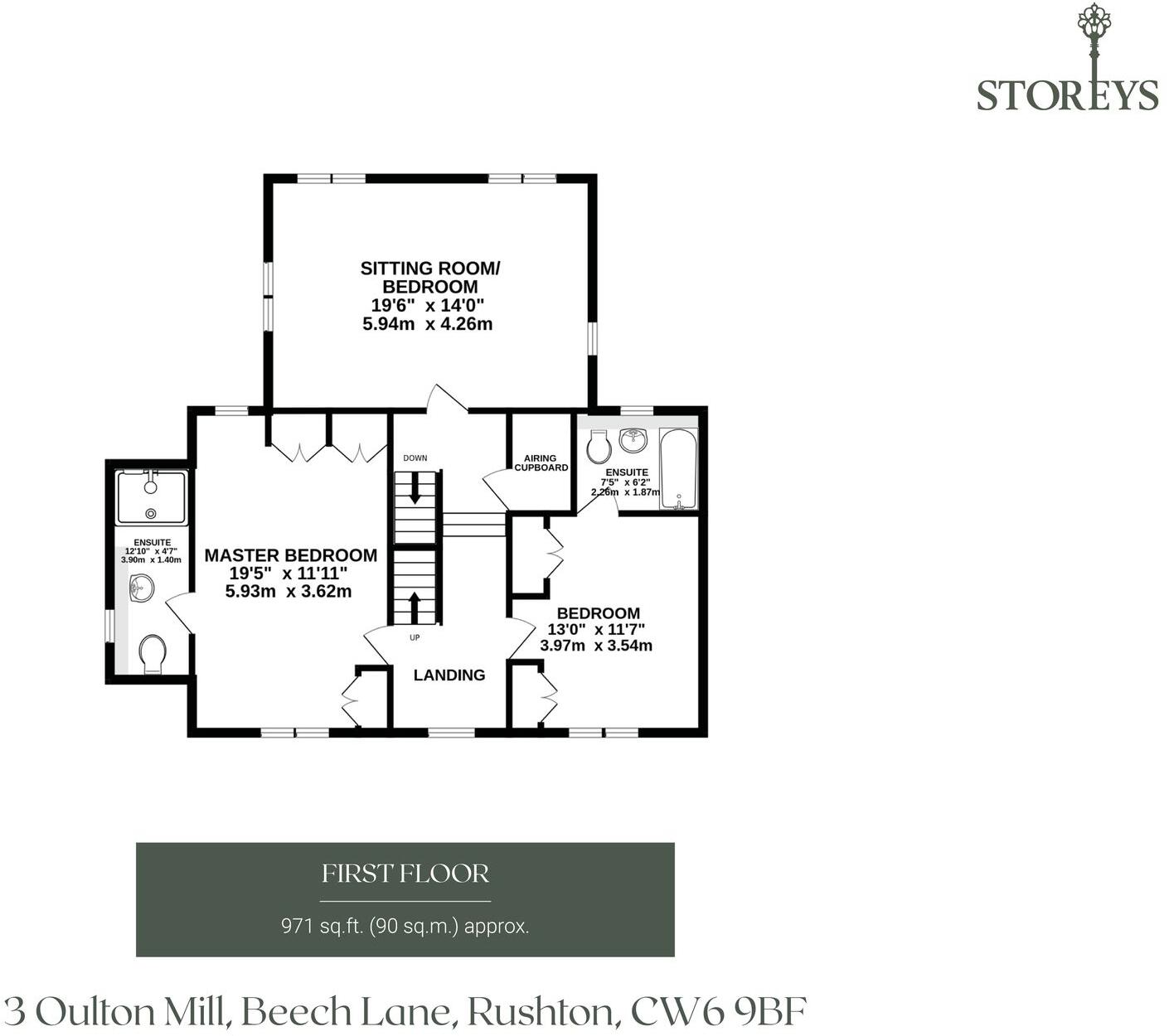 3 Oulton Mill, Beech Lane, Rushton, Tarporley, CW6 9BF floorplan