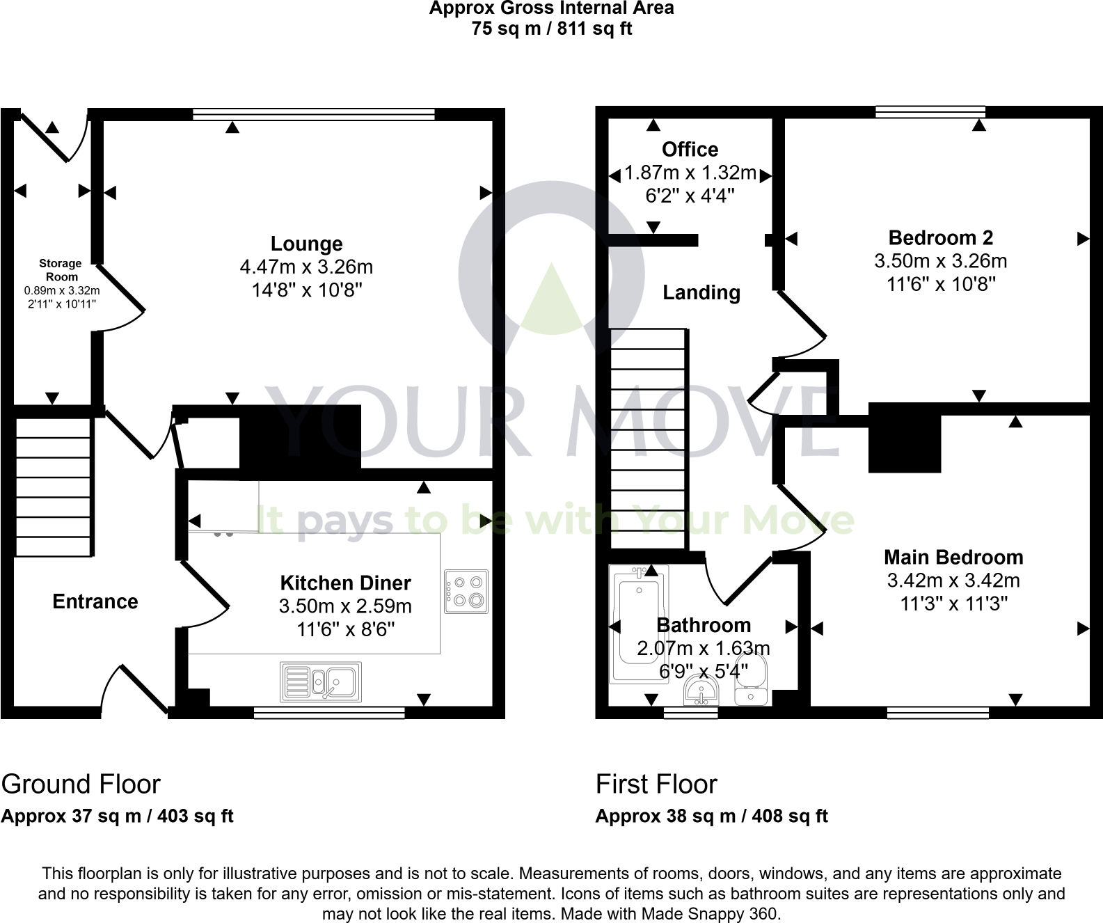 Larch Crescent, Mayfield, Dalkeith, Midlothian, EH22 floorplan