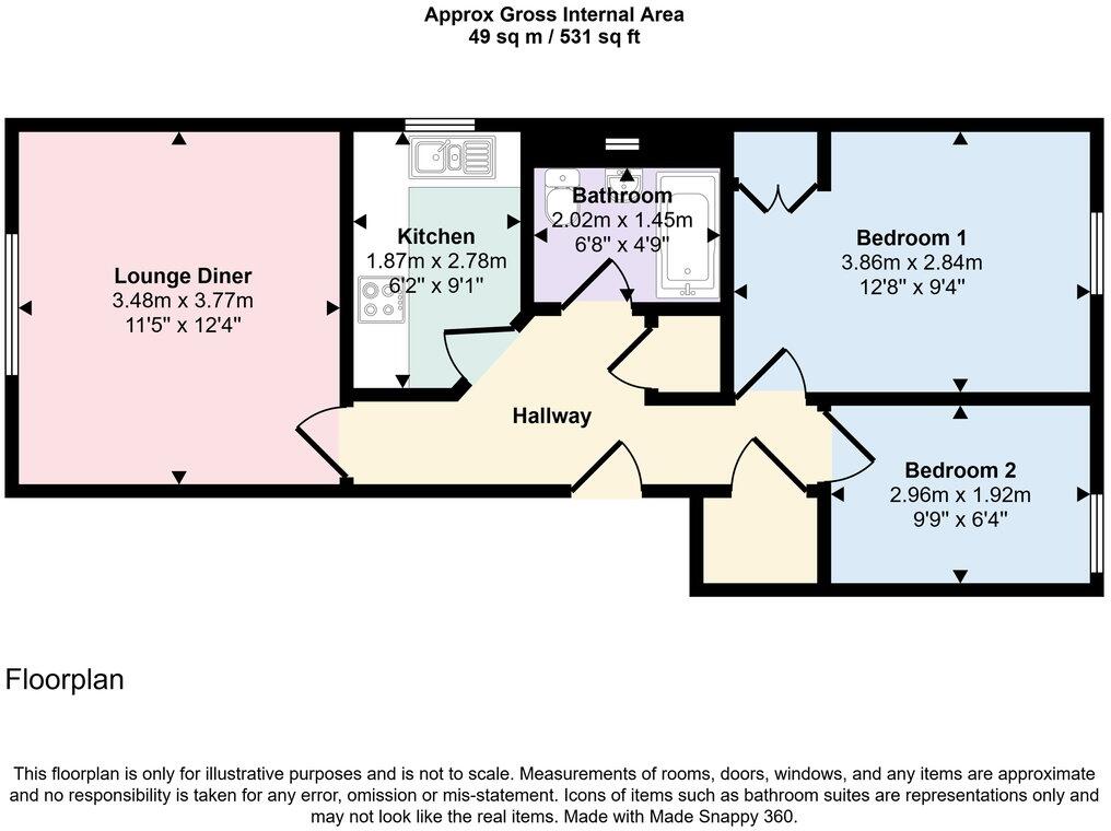 Flat 21, Hewetson Court, Hewetson Court, Main Street, Keswick, CA12 floorplan