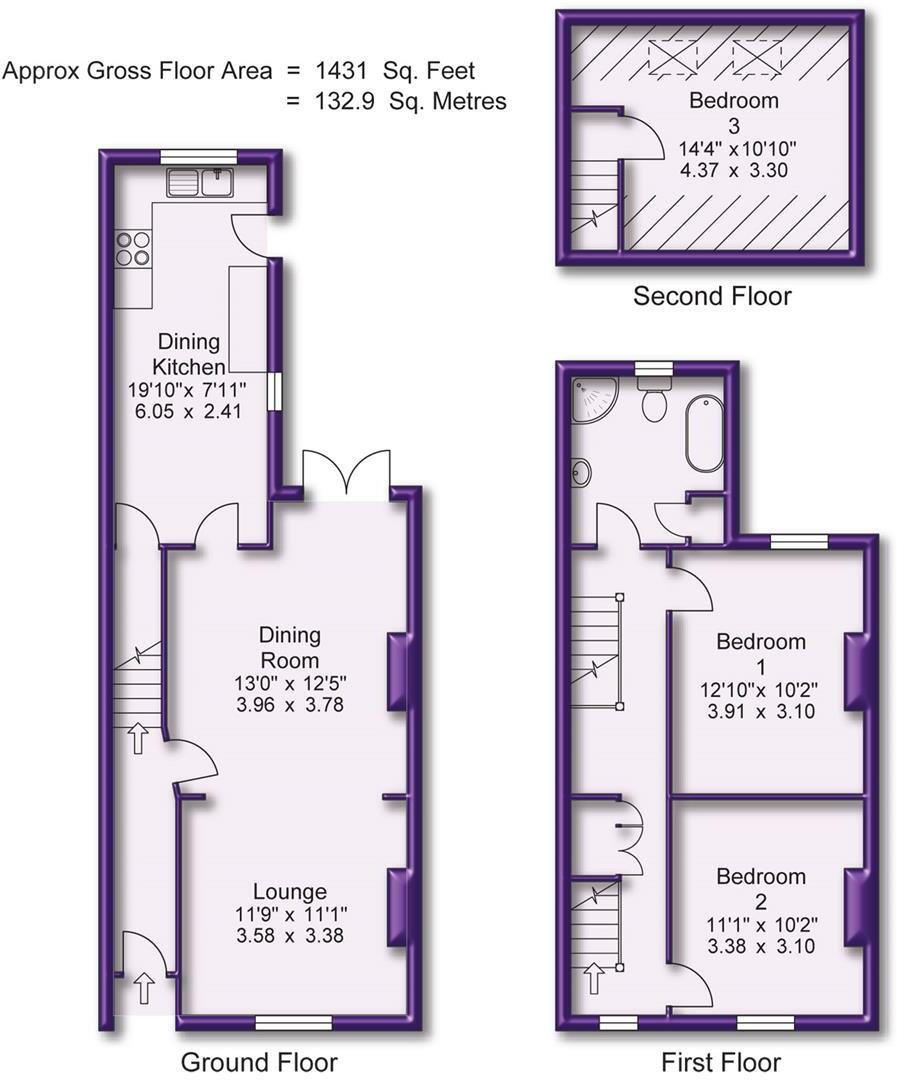 Church Lane, Sale floorplan