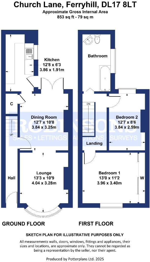 64 Church Lane floorplan