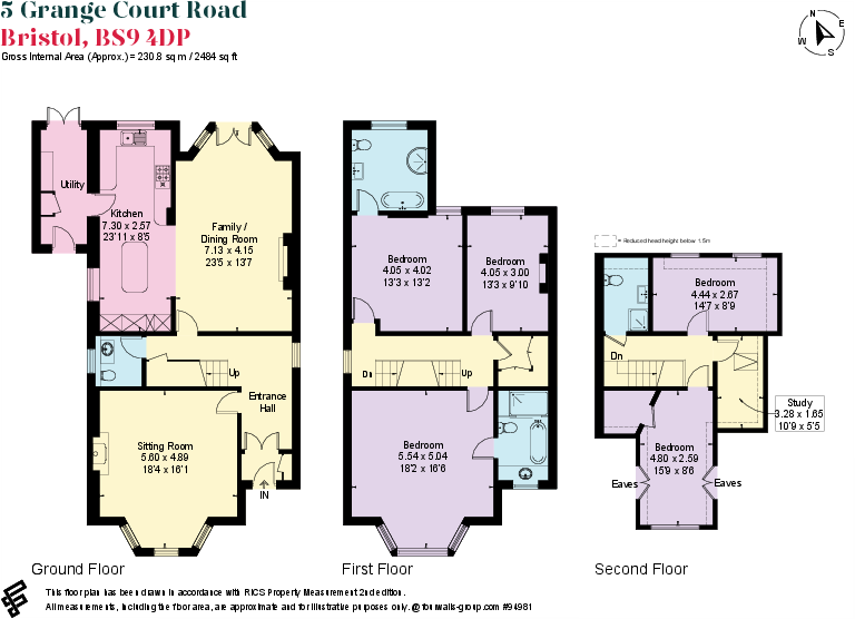 Grange Court Road, Westbury On Trym, Bristol, BS9. floorplan