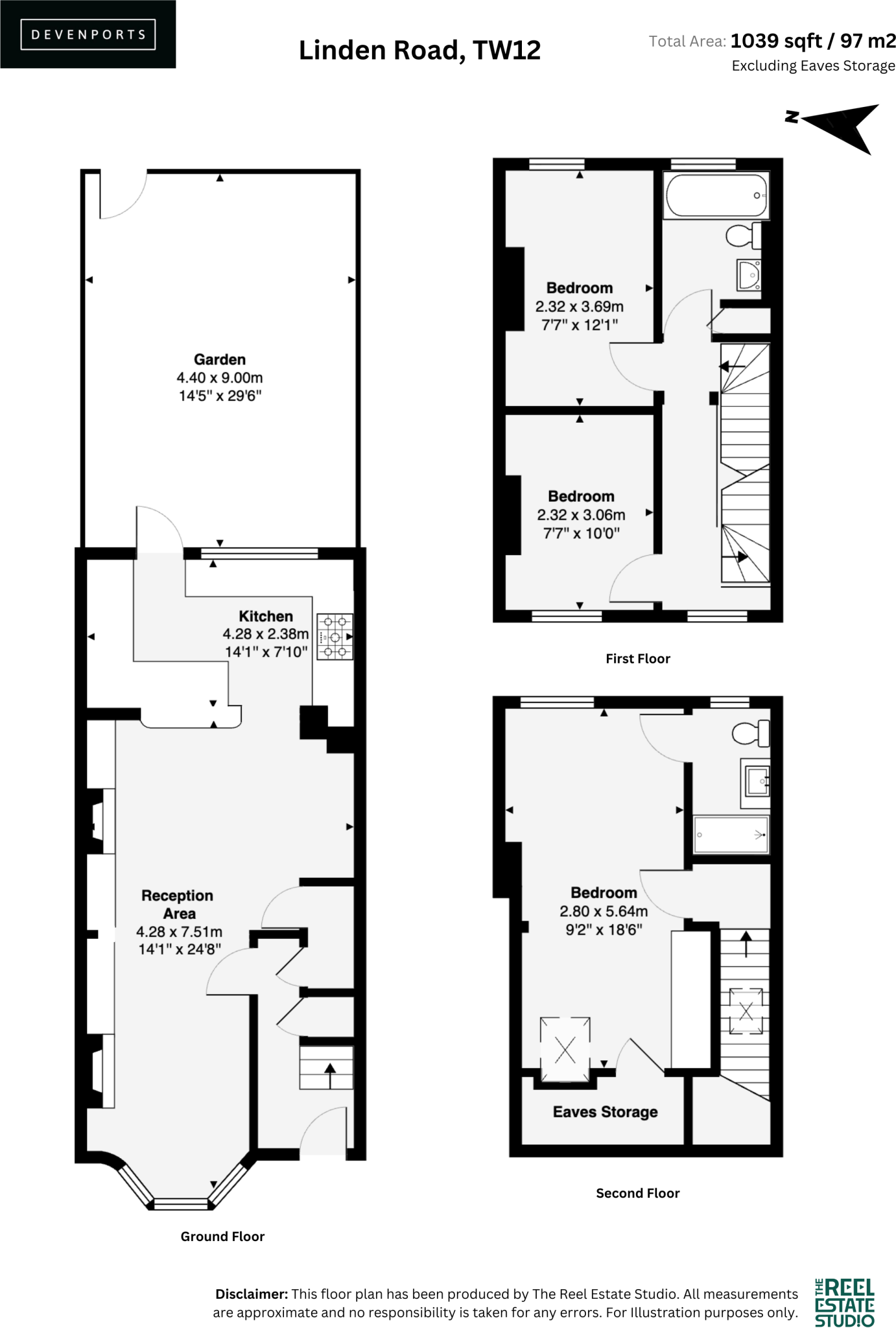 Linden Road, Hampton, TW12 floorplan