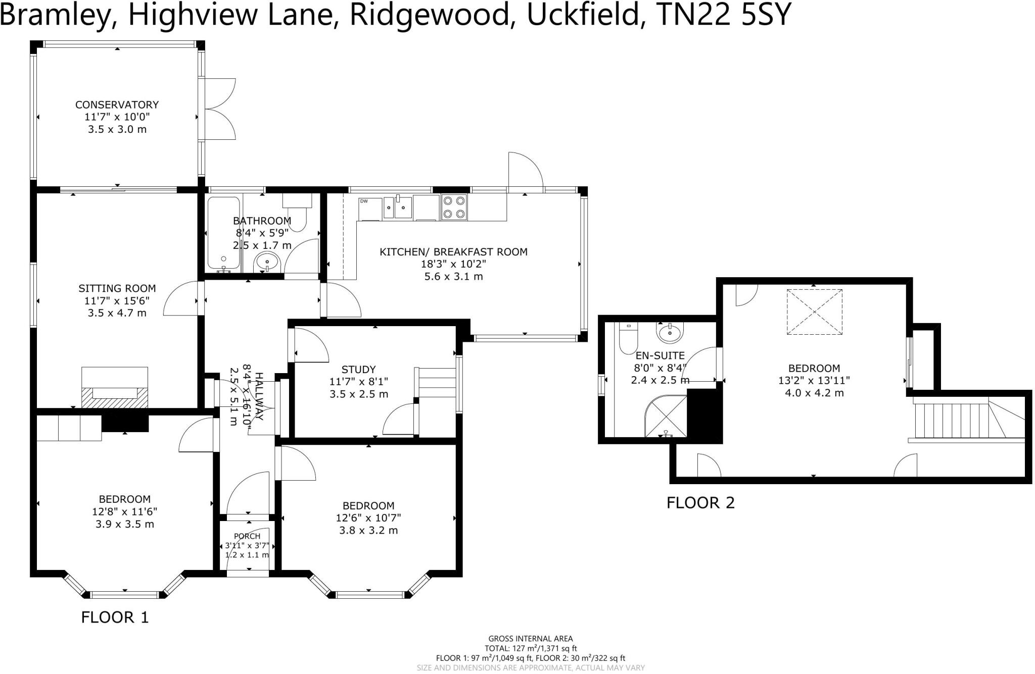 Highview Lane, Ridgewood, Uckfield, East Sussex, TN22 floorplan