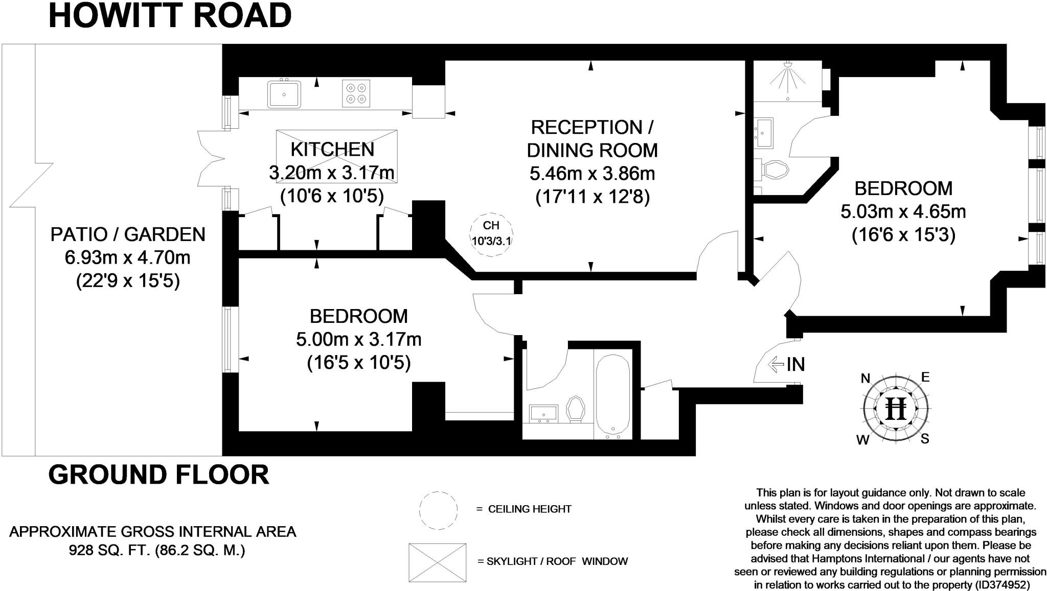 Howitt Road Belsize Park NW3 floorplan