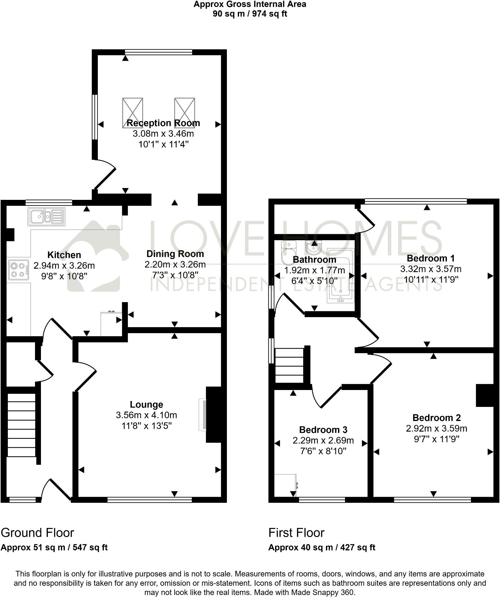 Boyes Avenue, Catterall | Three bed semi | Extended garden room | NO ONWARD CHAIN floorplan
