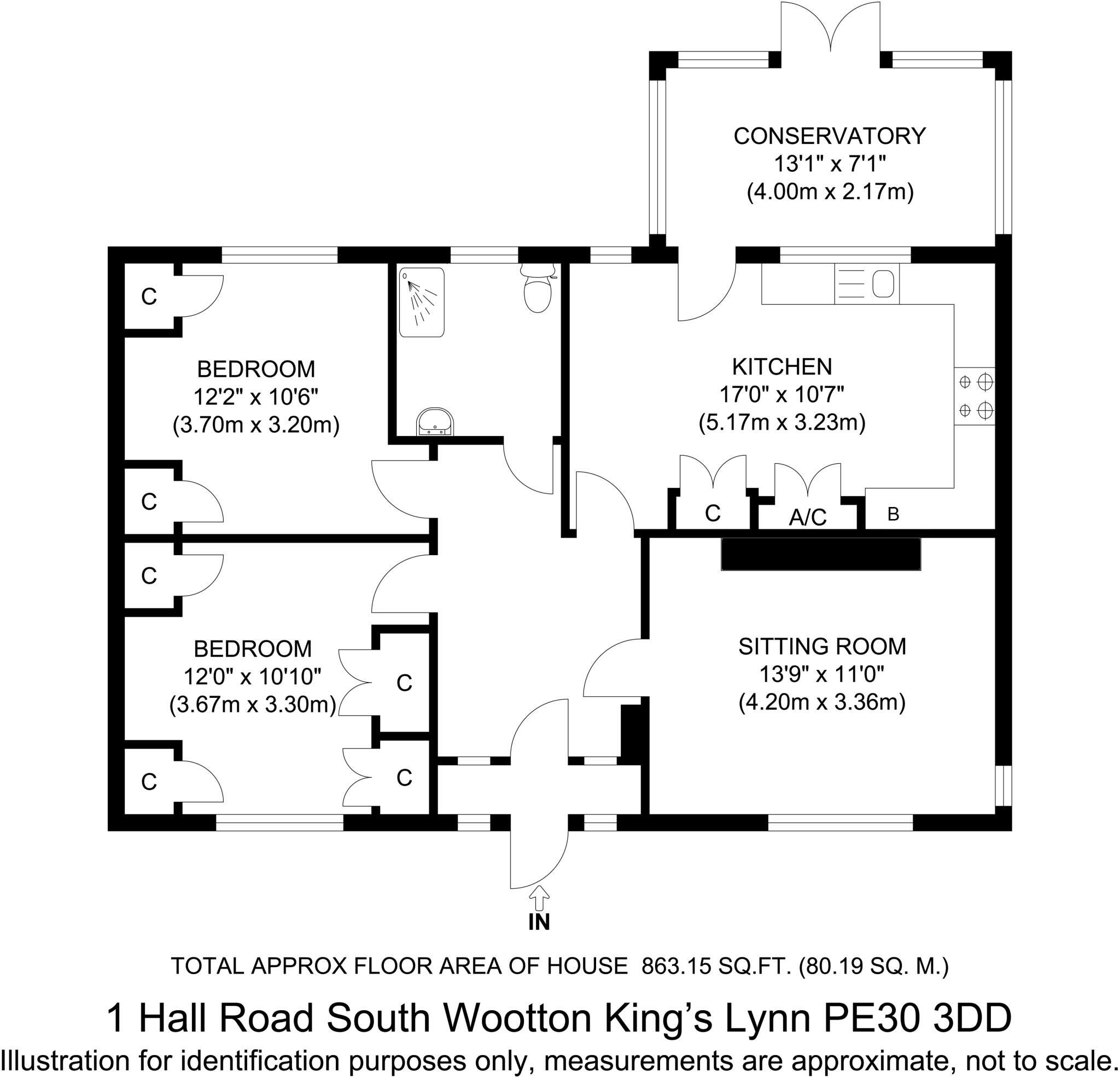SOUTH WOOTTON - Detached 2 Bed Bungalow floorplan