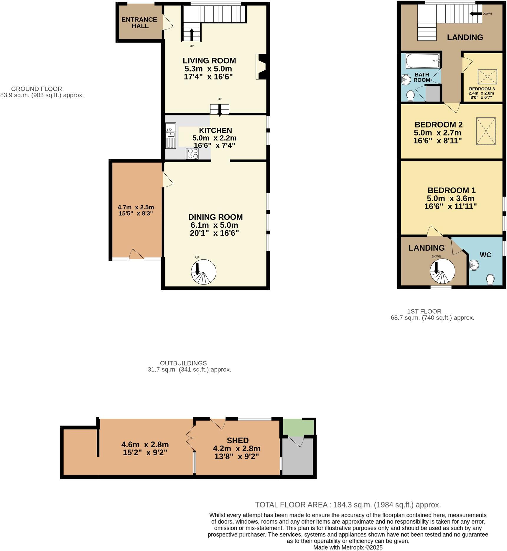 The Hurst, Cleobury Mortimer, DY14 floorplan
