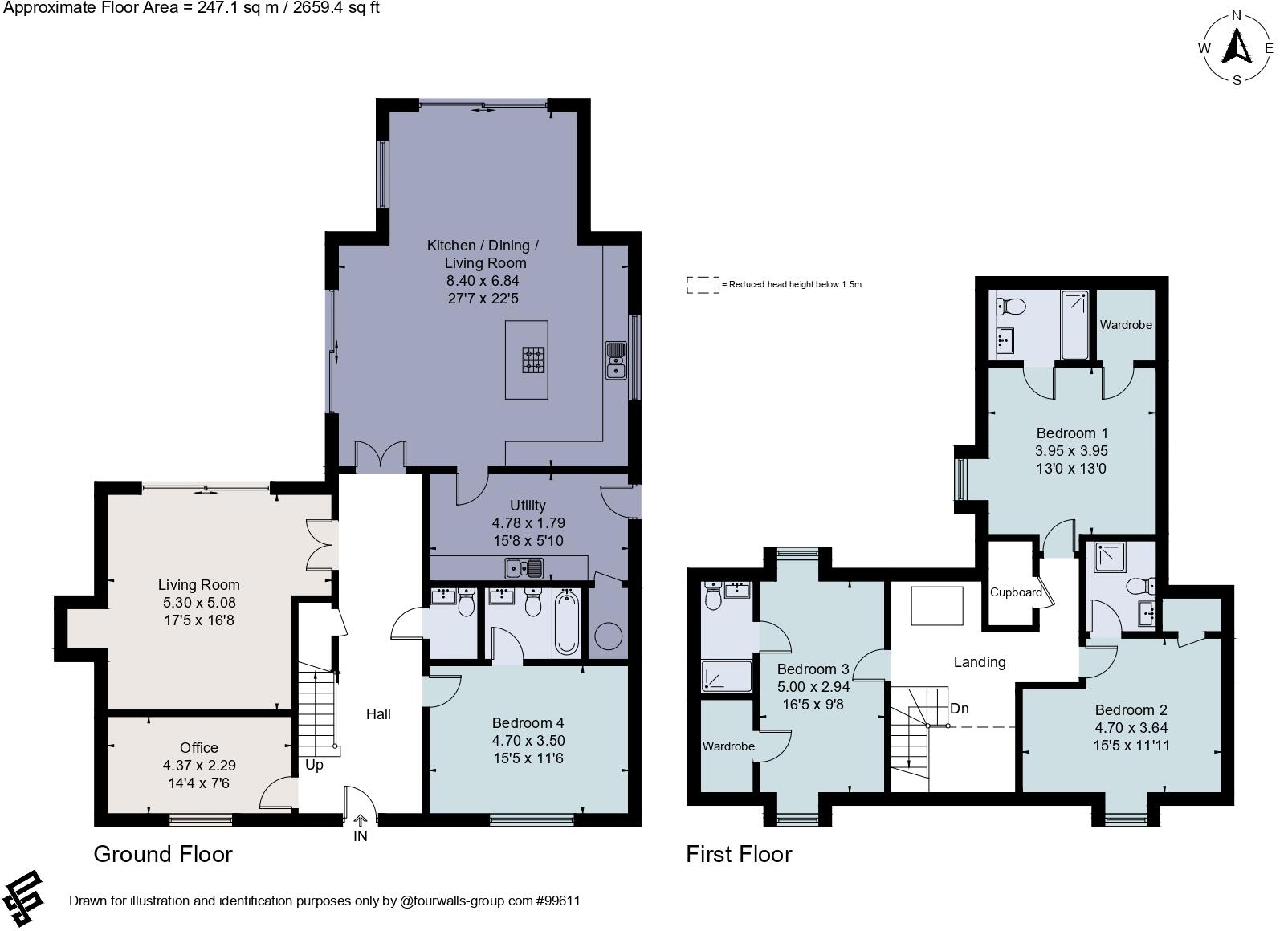 Robins Lane, Lolworth, Cambridge, Cambridgeshire, CB23 floorplan