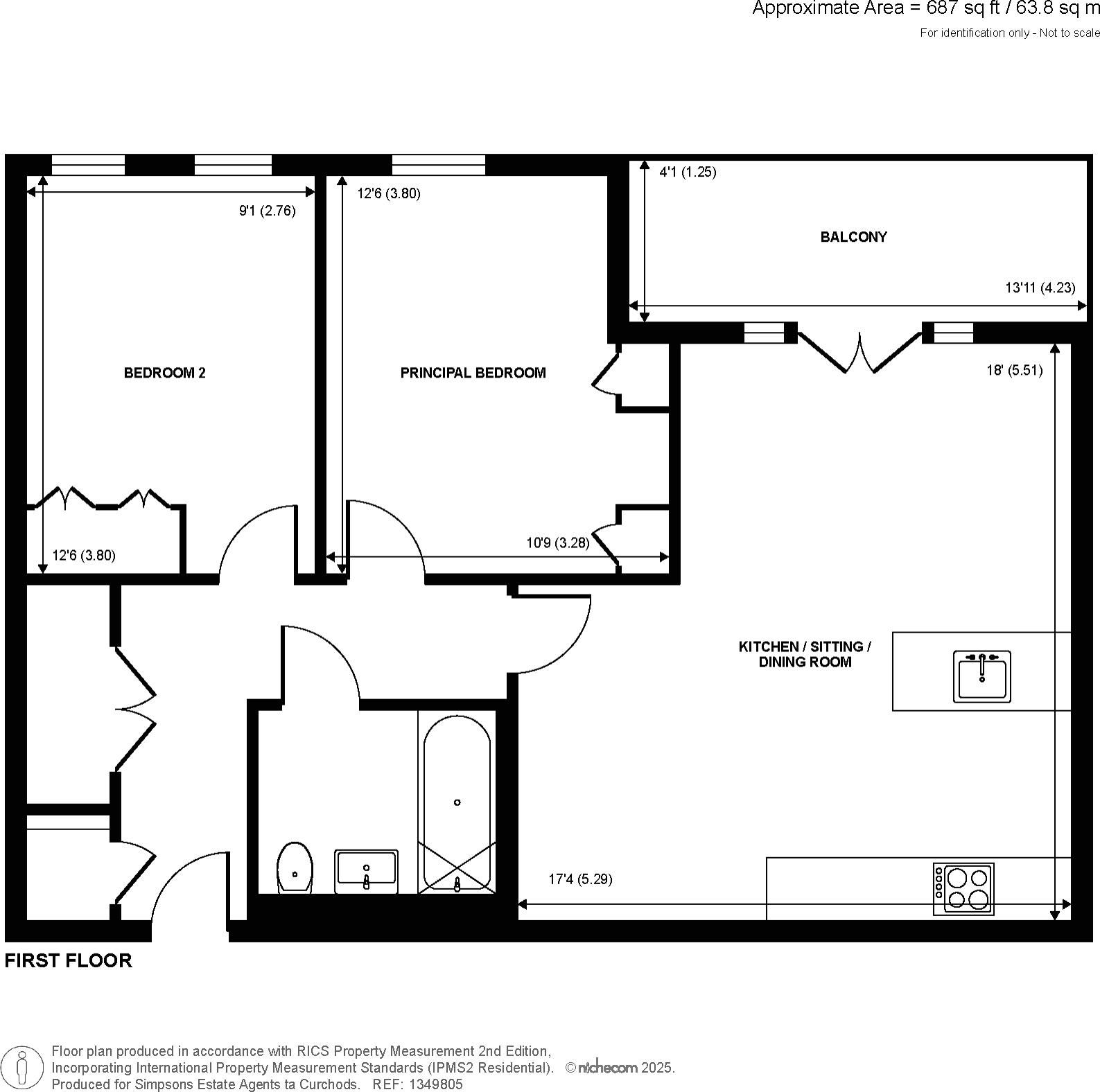 Jubilee Gardens, Weybridge, Surrey, KT13 floorplan