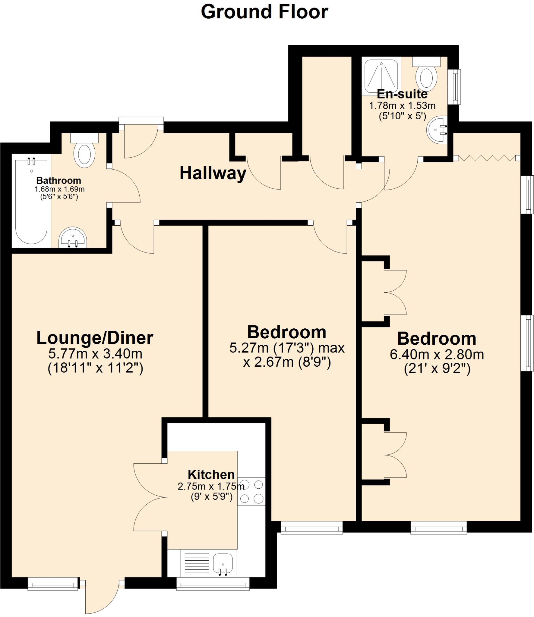 Pinewood Court, 179 Station Road, West Moors, Ferndown, BH22 floorplan