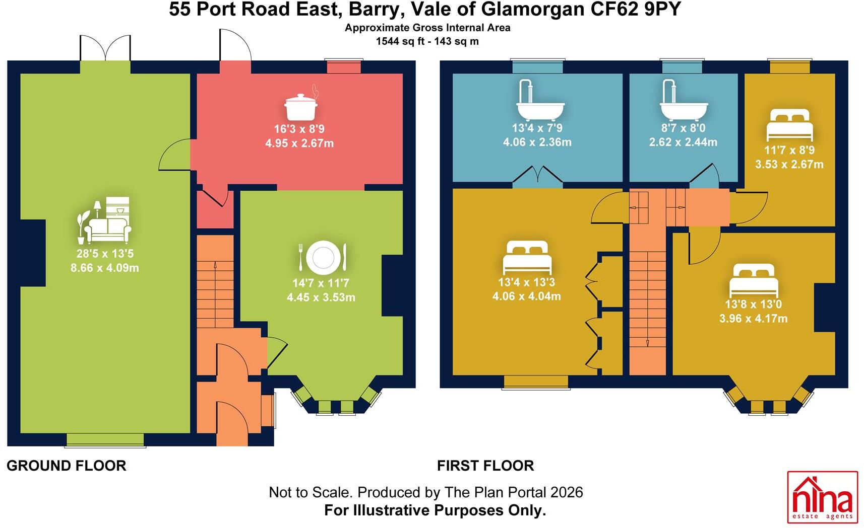 Port Road East, Barry floorplan
