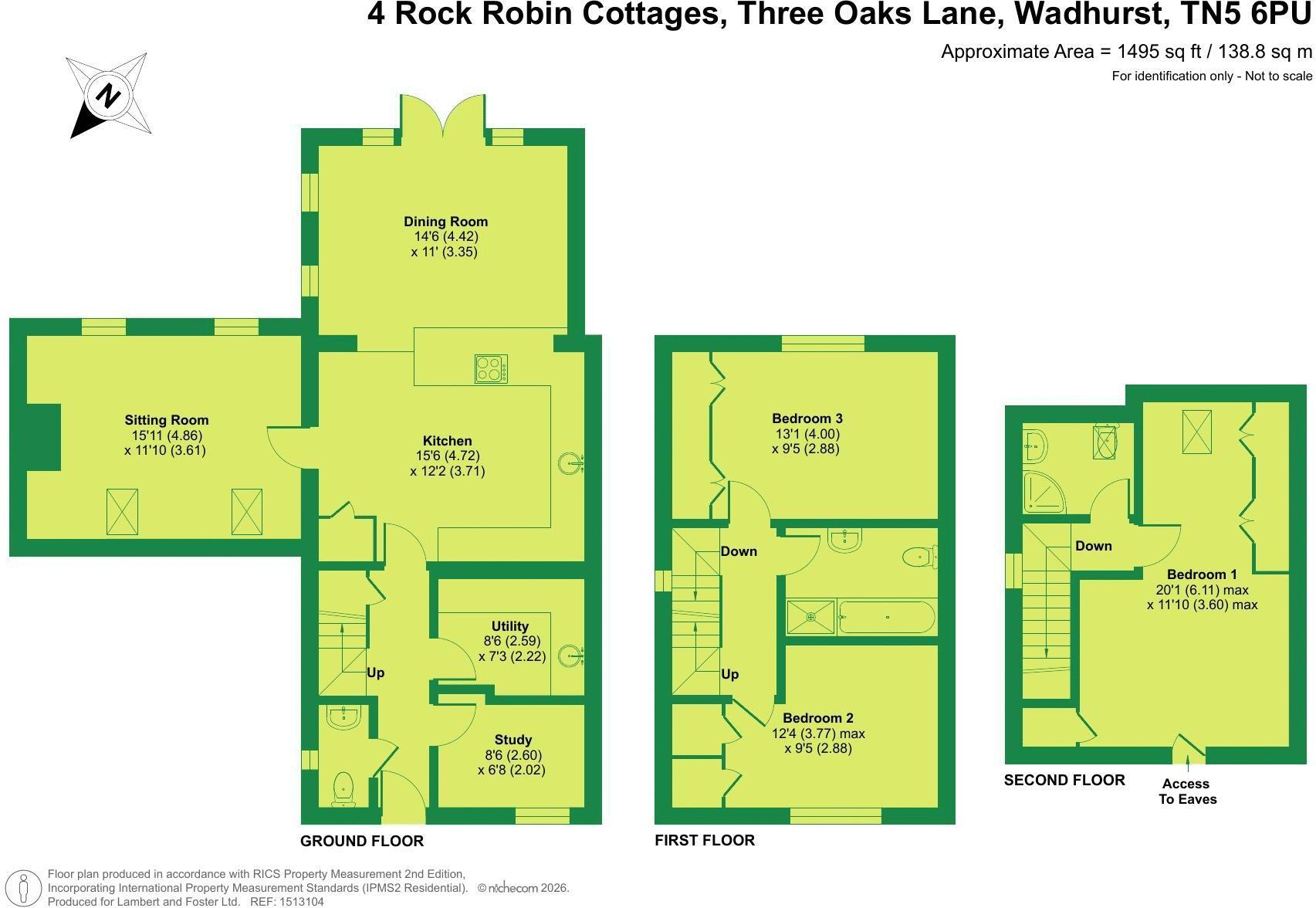 Three Oaks Lane Wadhurst floorplan