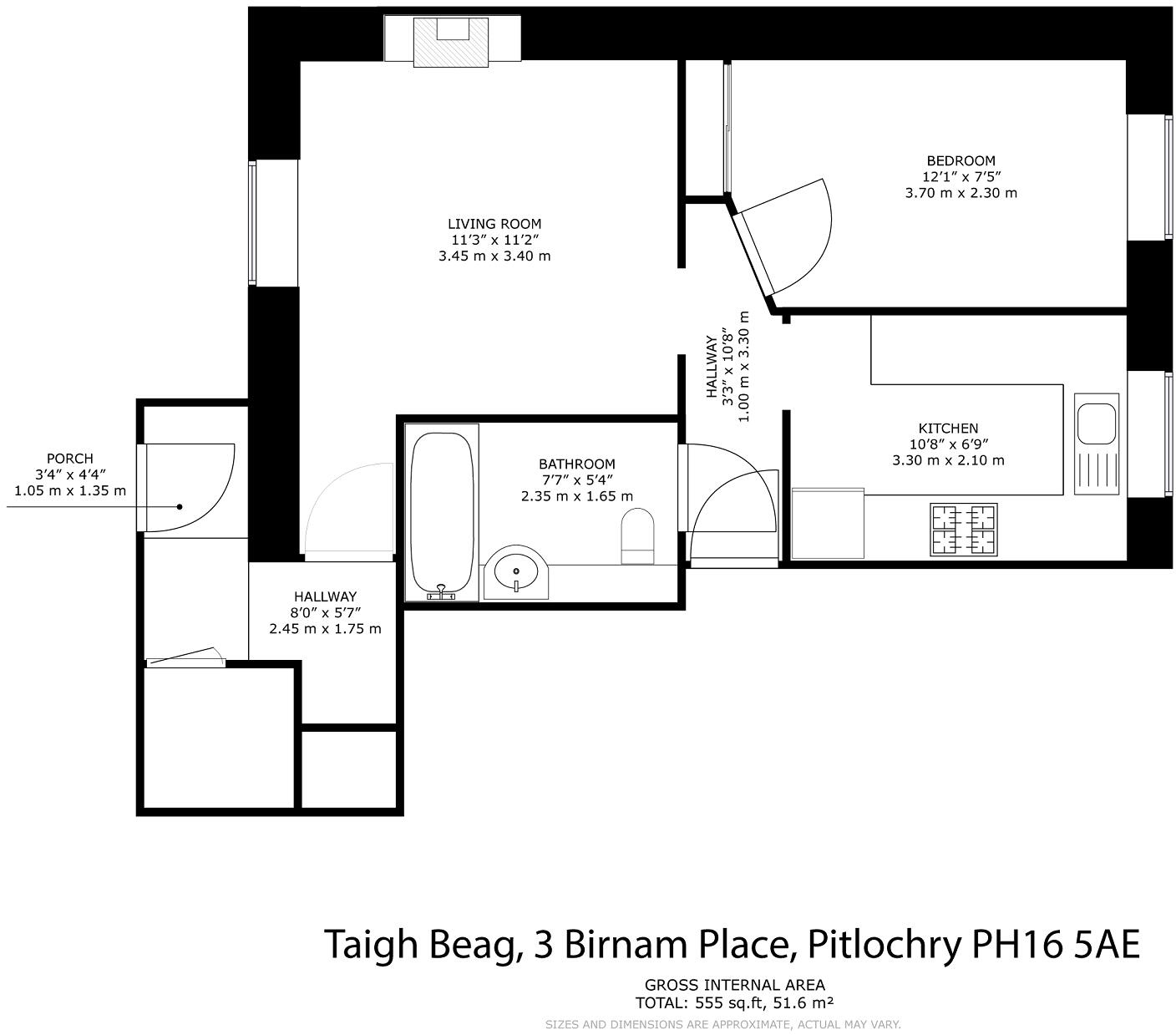 3 & 4 Birnam Place, Pitlochry PH16 5AE floorplan