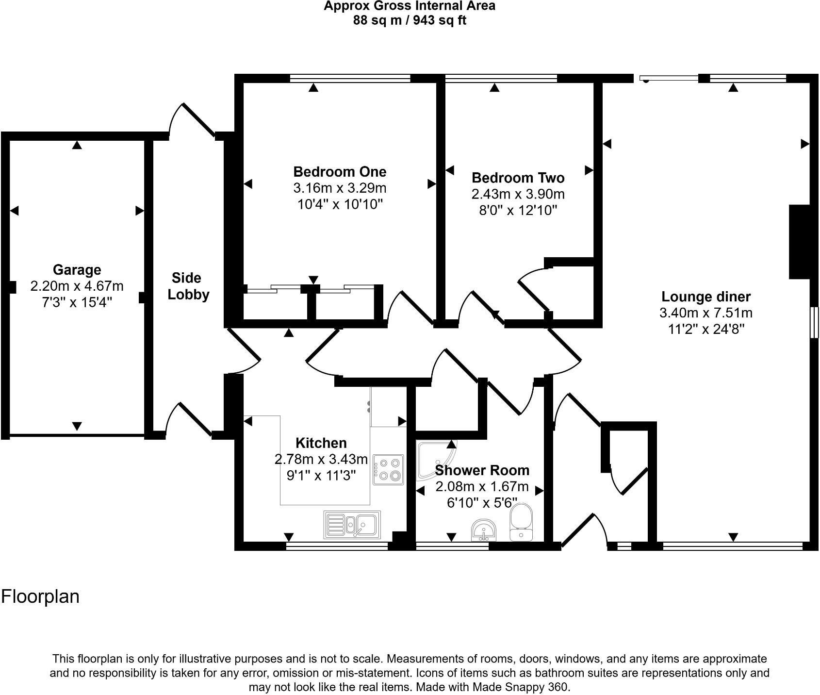 Warenne Road, Hove, East Sussex, BN3 floorplan
