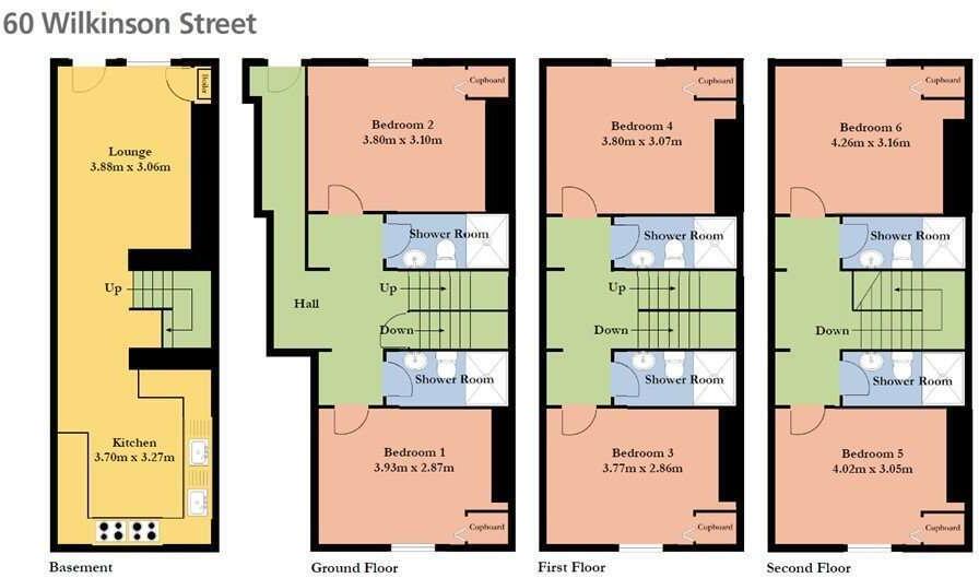 60 Wilkinson Street, Off Glossop Road, S10 2GJ floorplan