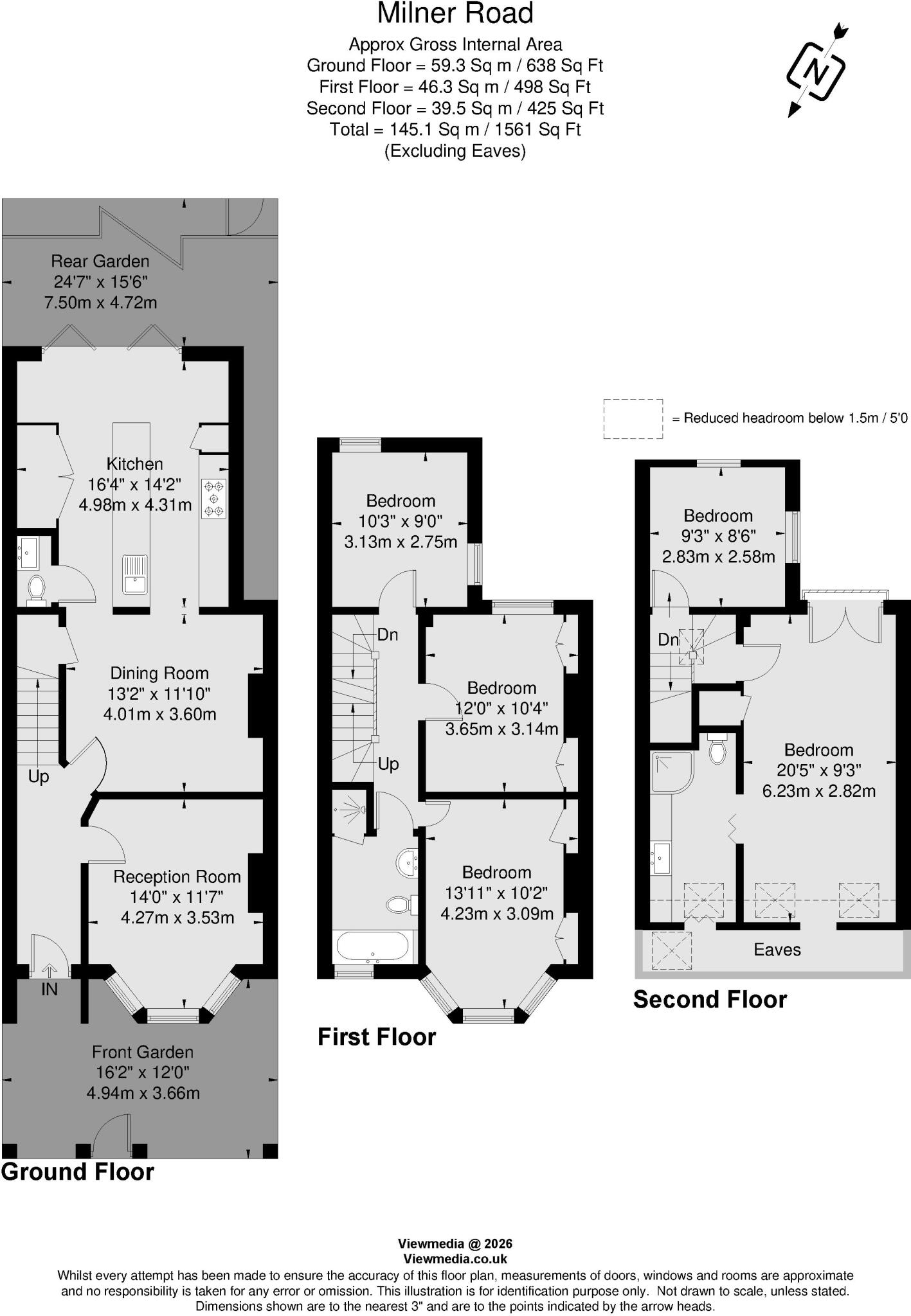 Milner Road, Wimbledon, London, SW19 floorplan