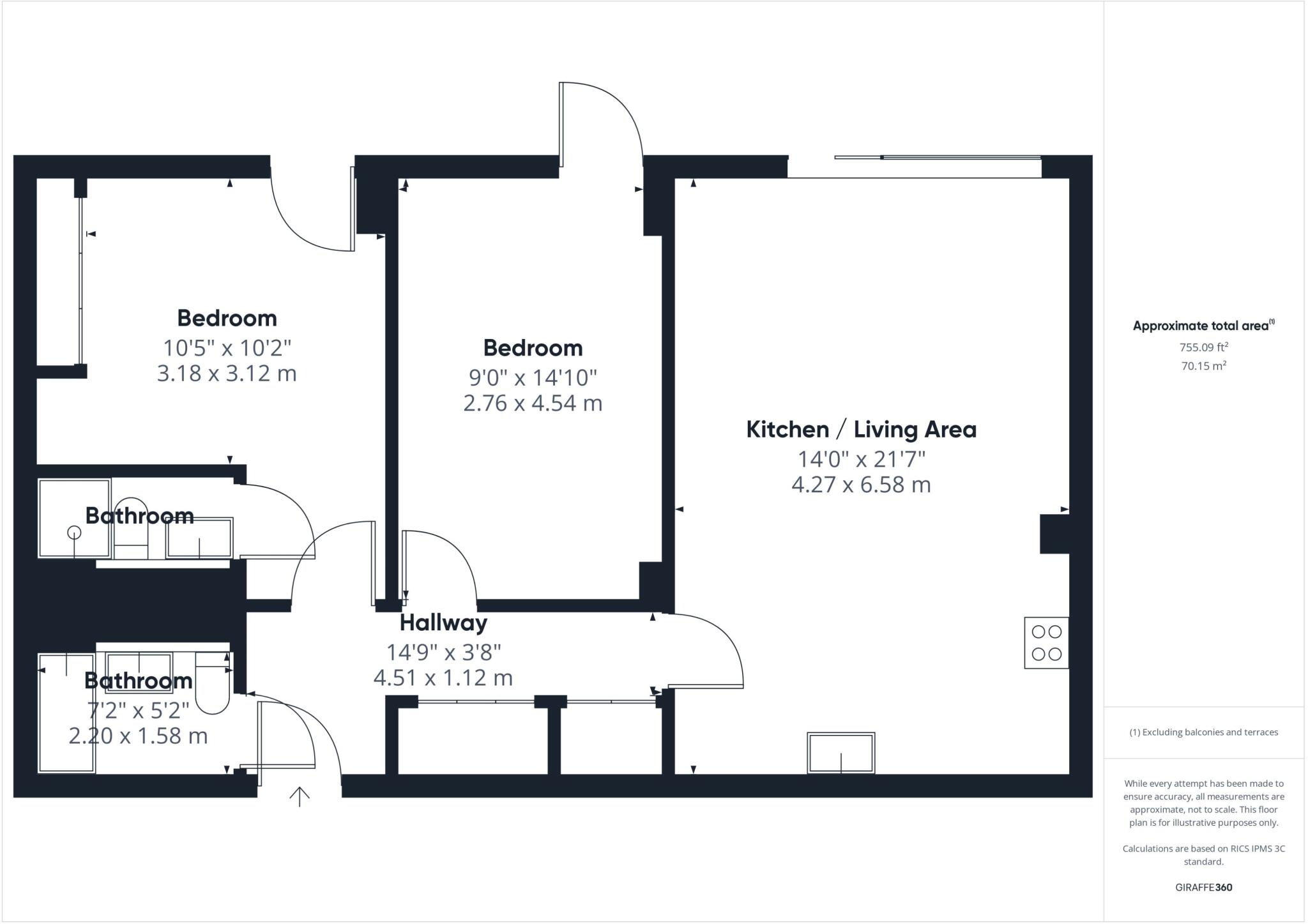 Hampton Place, Ashford, Ashford, TN23 floorplan