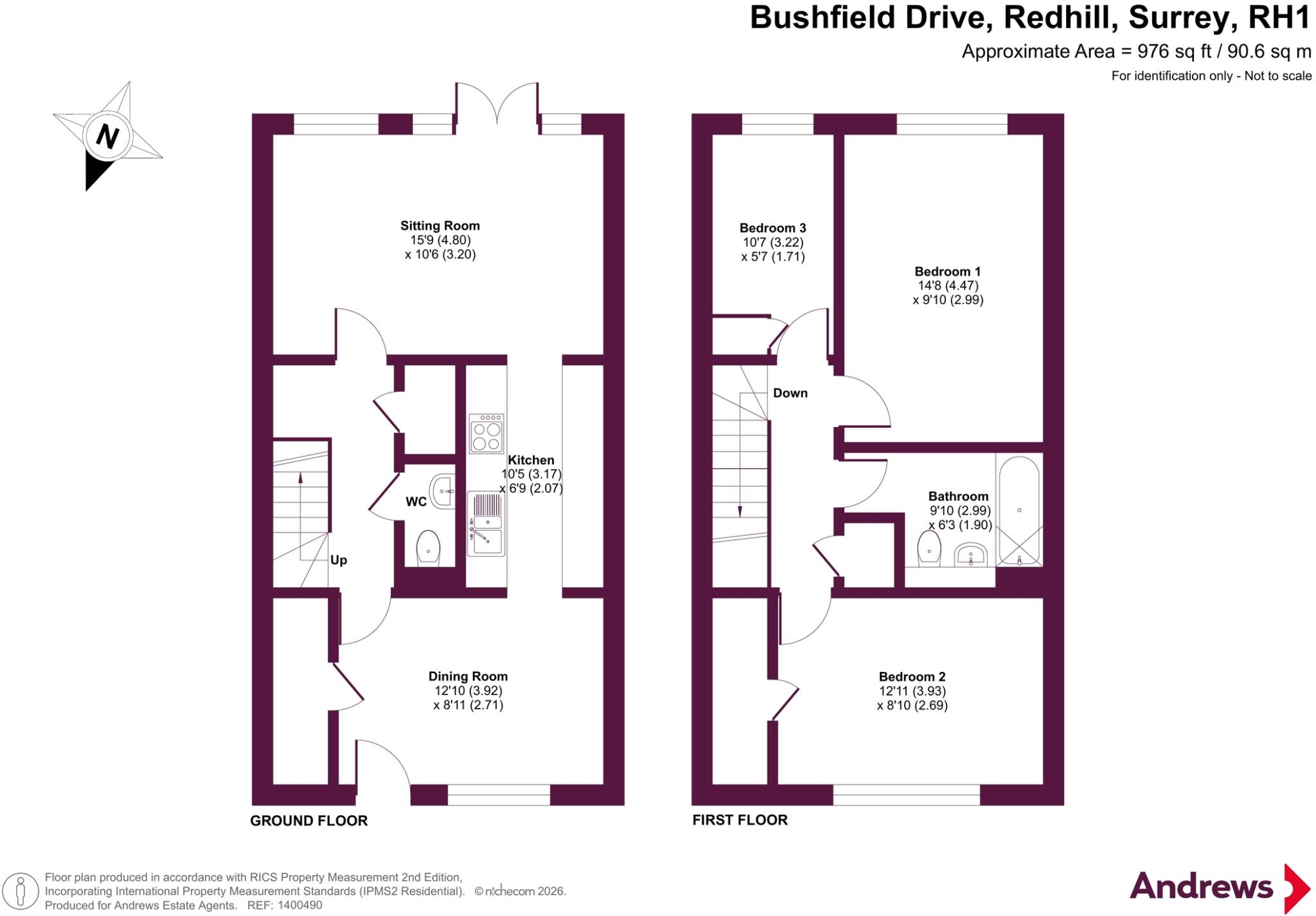 Bushfield Drive, Redhill, Surrey, RH1 floorplan