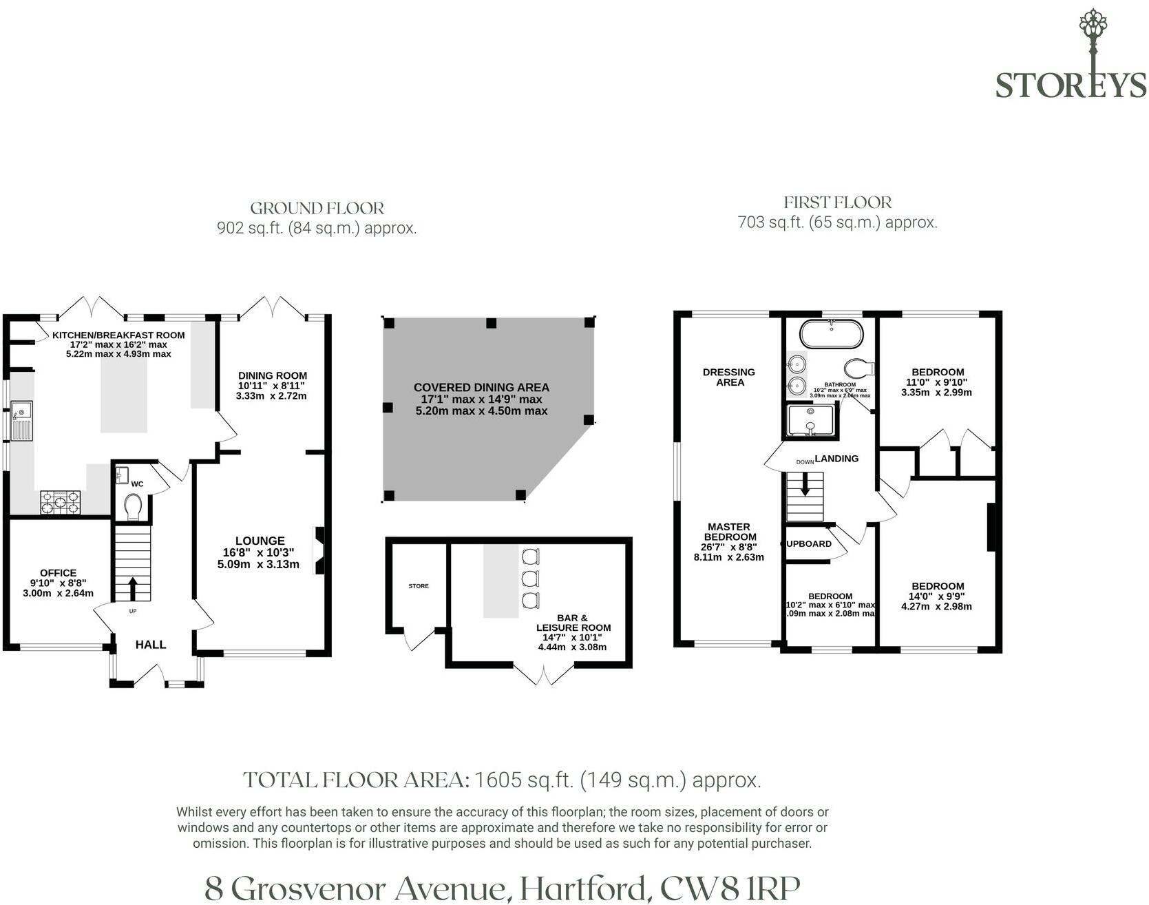 8 Grosvenor Avenue, Hartford, CW8 1RP floorplan