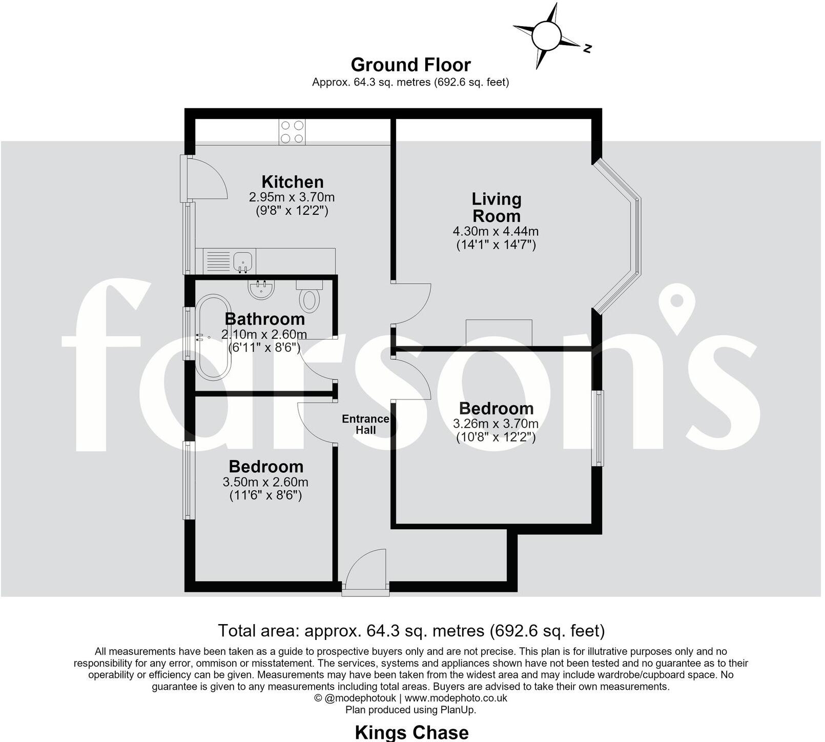 Kings Chase, Brentwood, CM14 floorplan
