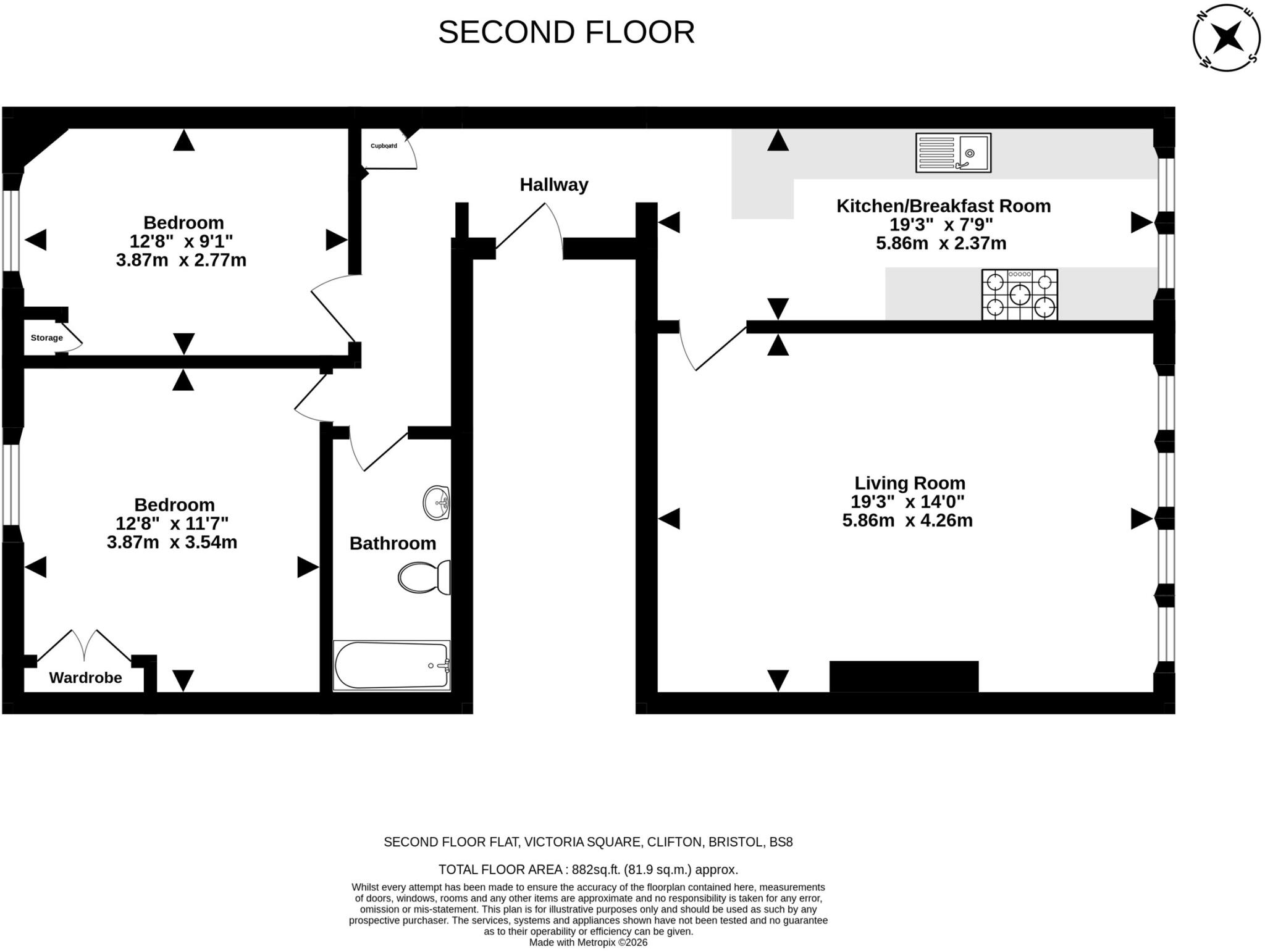 Victoria Square, Clifton Village, Bristol, BS8 floorplan