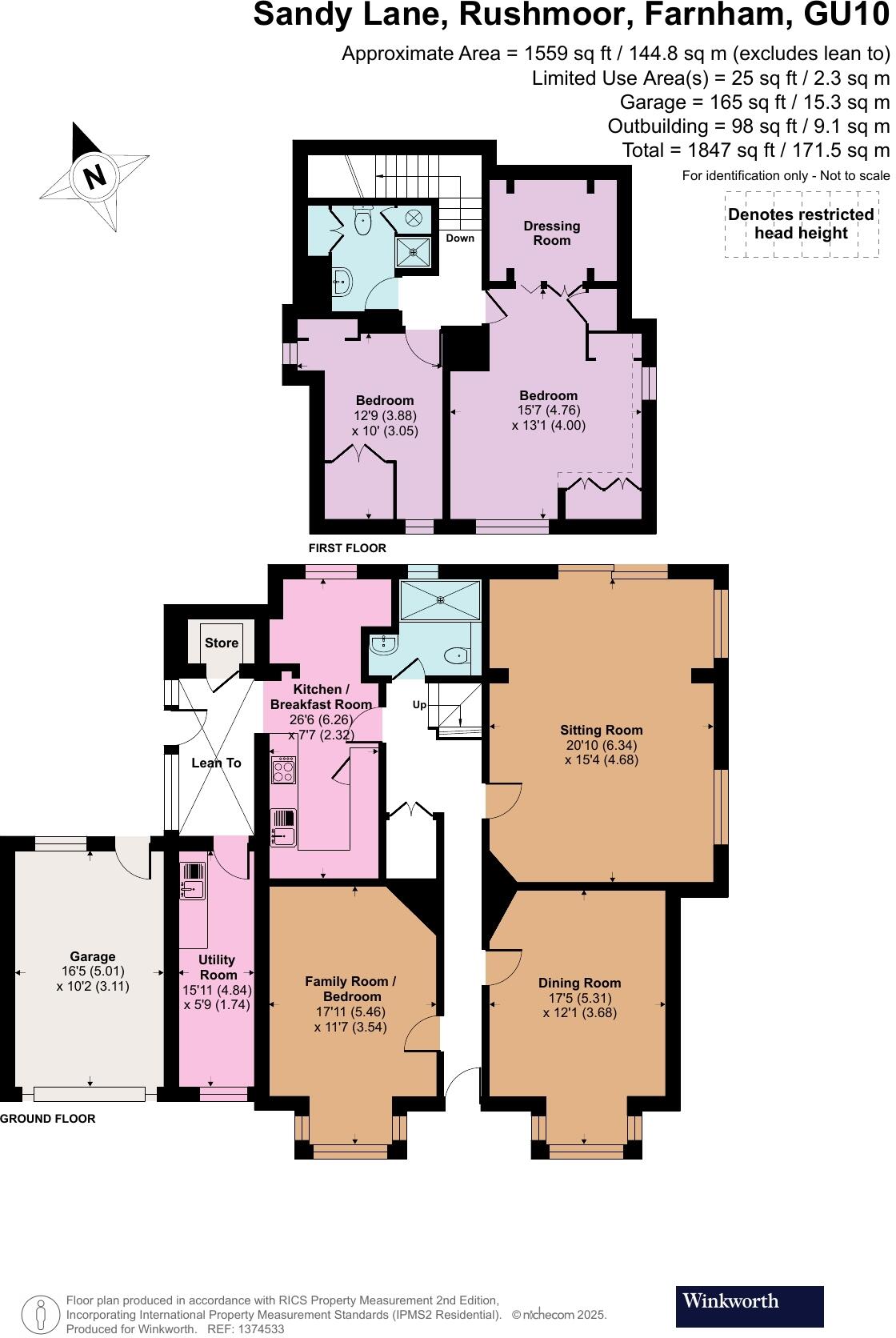 Sandy Lane, Rushmoor, Farnham, Surrey, GU10 floorplan