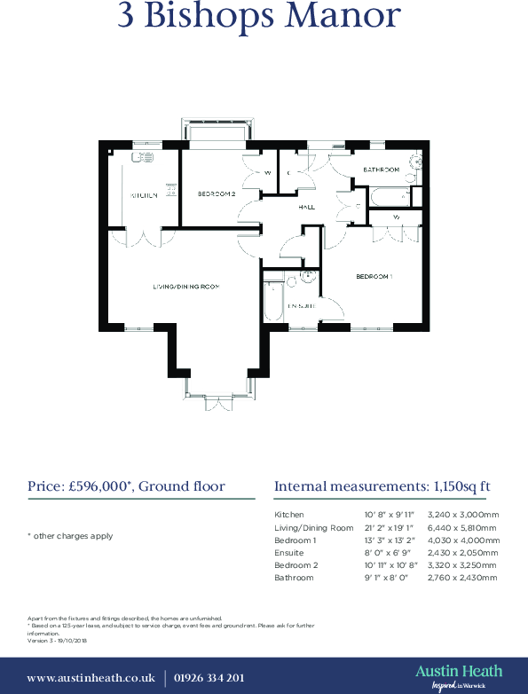 Bishops Manor, Collier Gardens, Austin Heath, Warwick, Warwickshire, CV34 floorplan