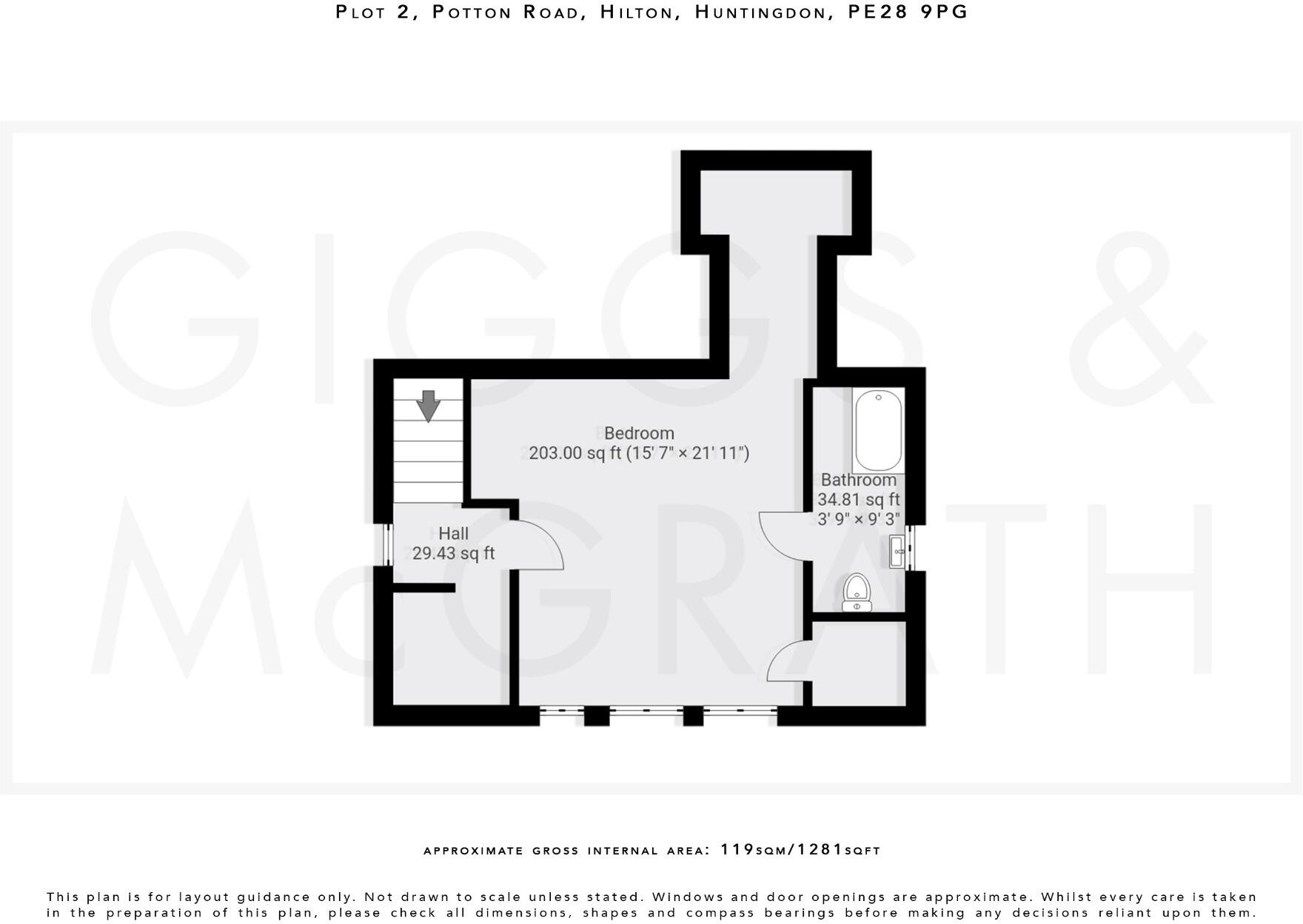 Potton Road, Hilton, Huntingdon, Cambridgeshire, PE28 9NG floorplan