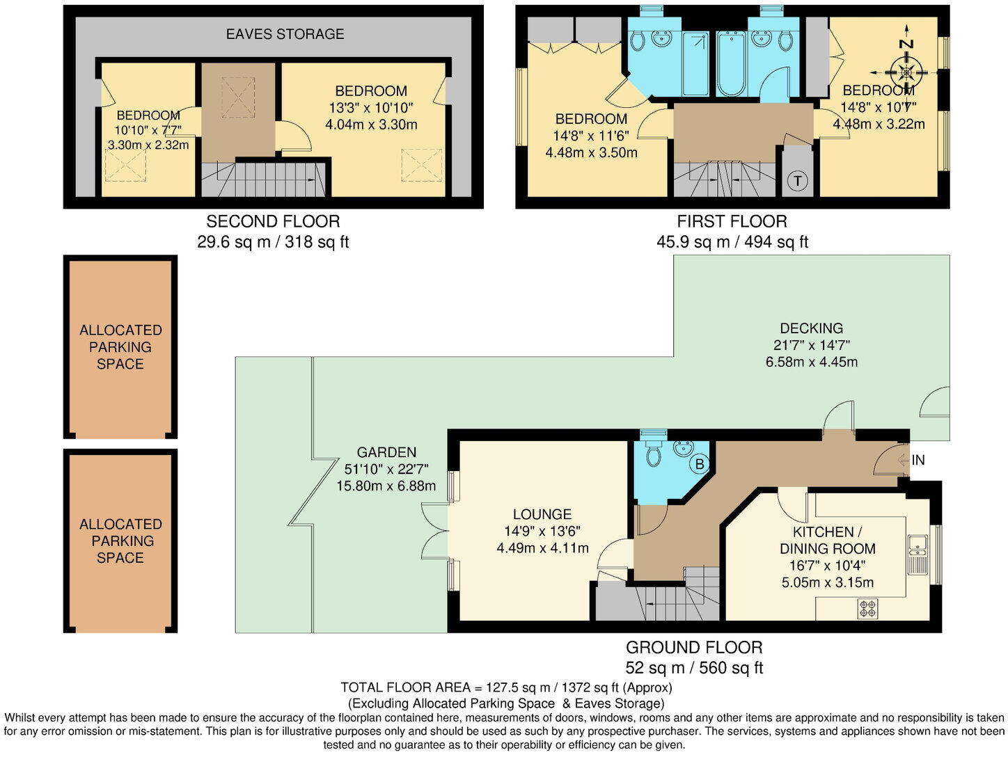 Oak Tree Close, West Ewell, Epsom, KT19 9FG floorplan