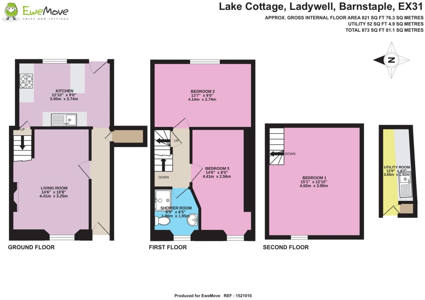Lake Cottage Ladywell, Barnstaple, Devon, EX31 floorplan