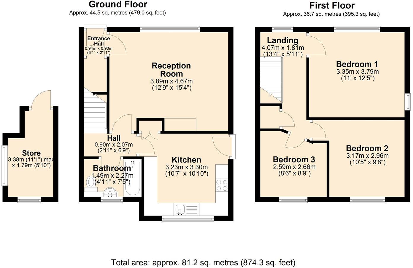 Churchside, Calow, Chesterfield floorplan