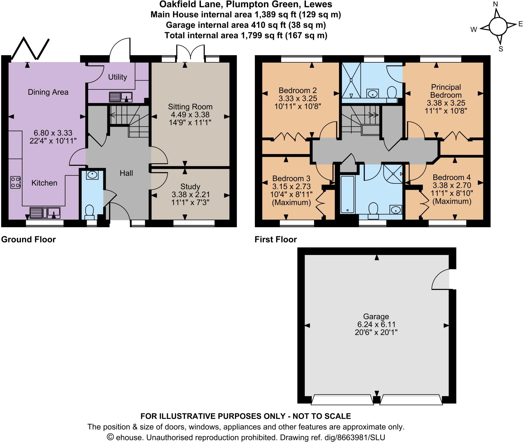 7, Oakfield Lane, Plumpton Green, Lewes, East Sussex floorplan
