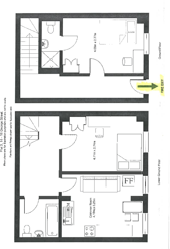 Flat 2, 14-16 George Street,Leamington Spa,CV31 floorplan