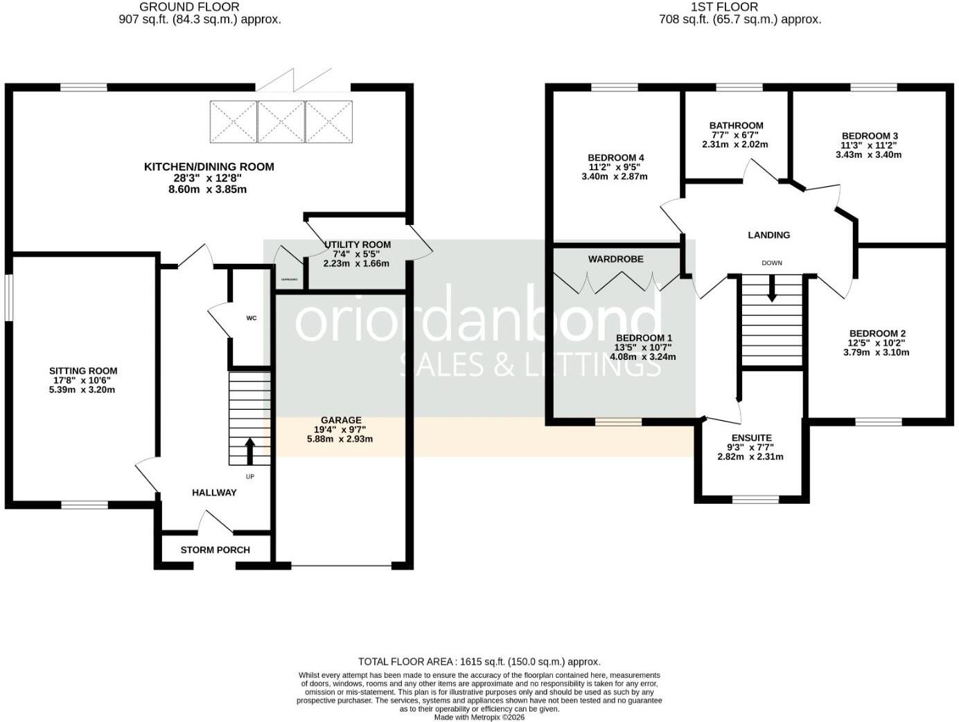 James Close, Upton, Northampton, NN5 floorplan