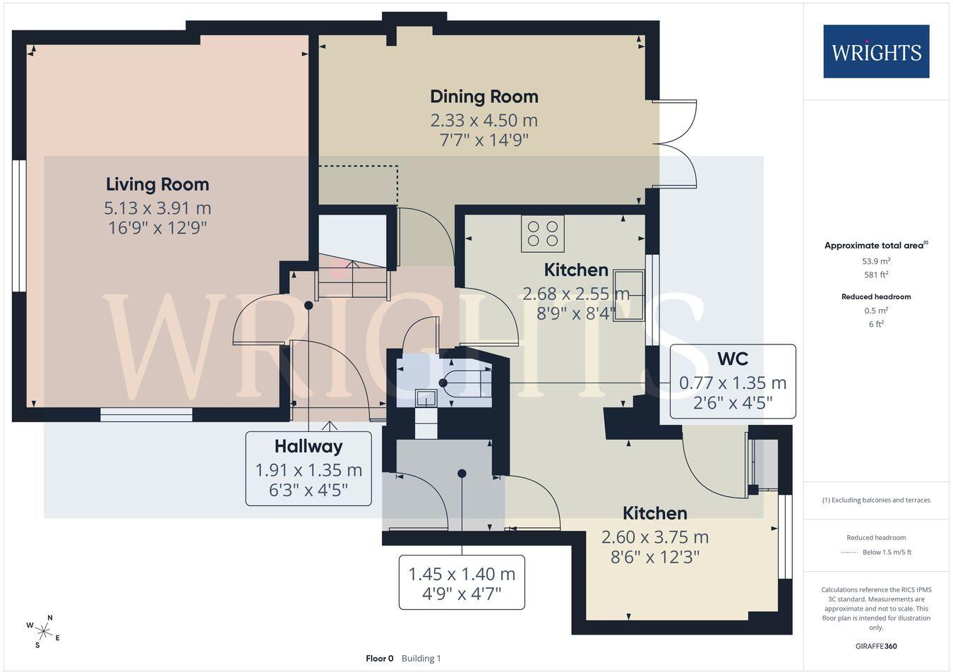Bushey Ley, ORIGINALLY CONSTRUCTED AS A FOUR BEDROOM HOME, WELWYN GARDEN CITY, AL7 floorplan