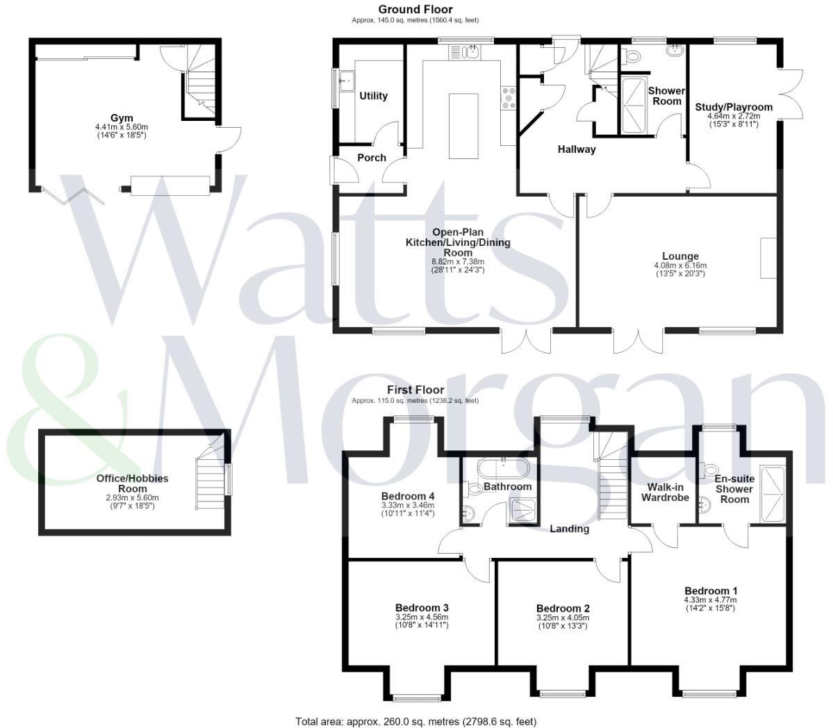 11 Oakmead Road, Llanharan, Pontyclun, Rhondda Cynon Taff, CF72 9FB floorplan