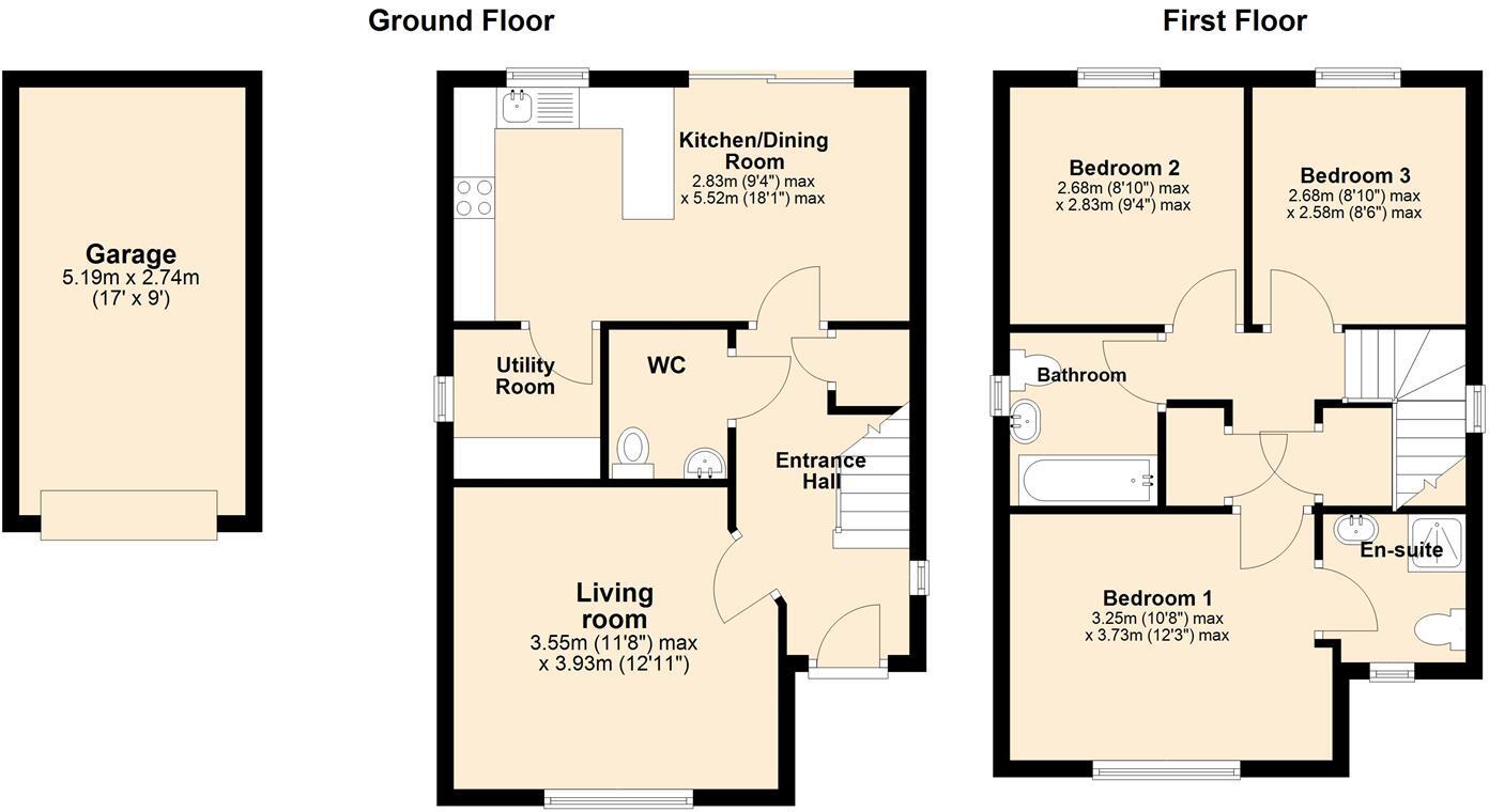 Hickory Mews, Morley, Leeds, LS27 7ZB floorplan