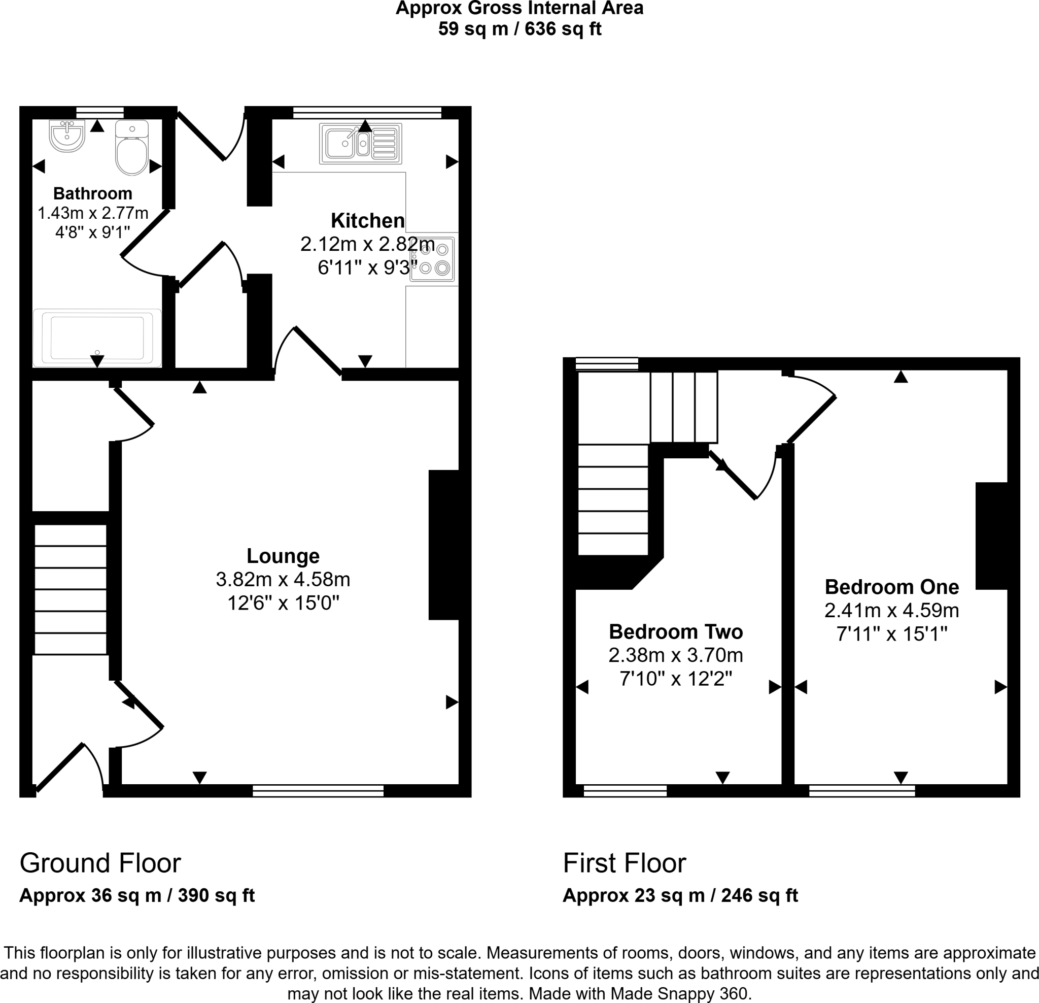 Rose Street East, Penshaw, Houghton Le Spring, Tyne and Wear, DH4 7HA floorplan