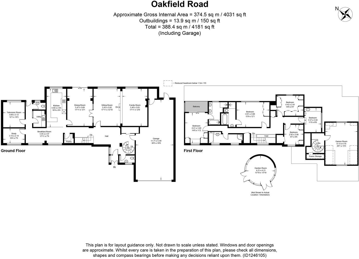 Oakfield Road, Harpenden floorplan