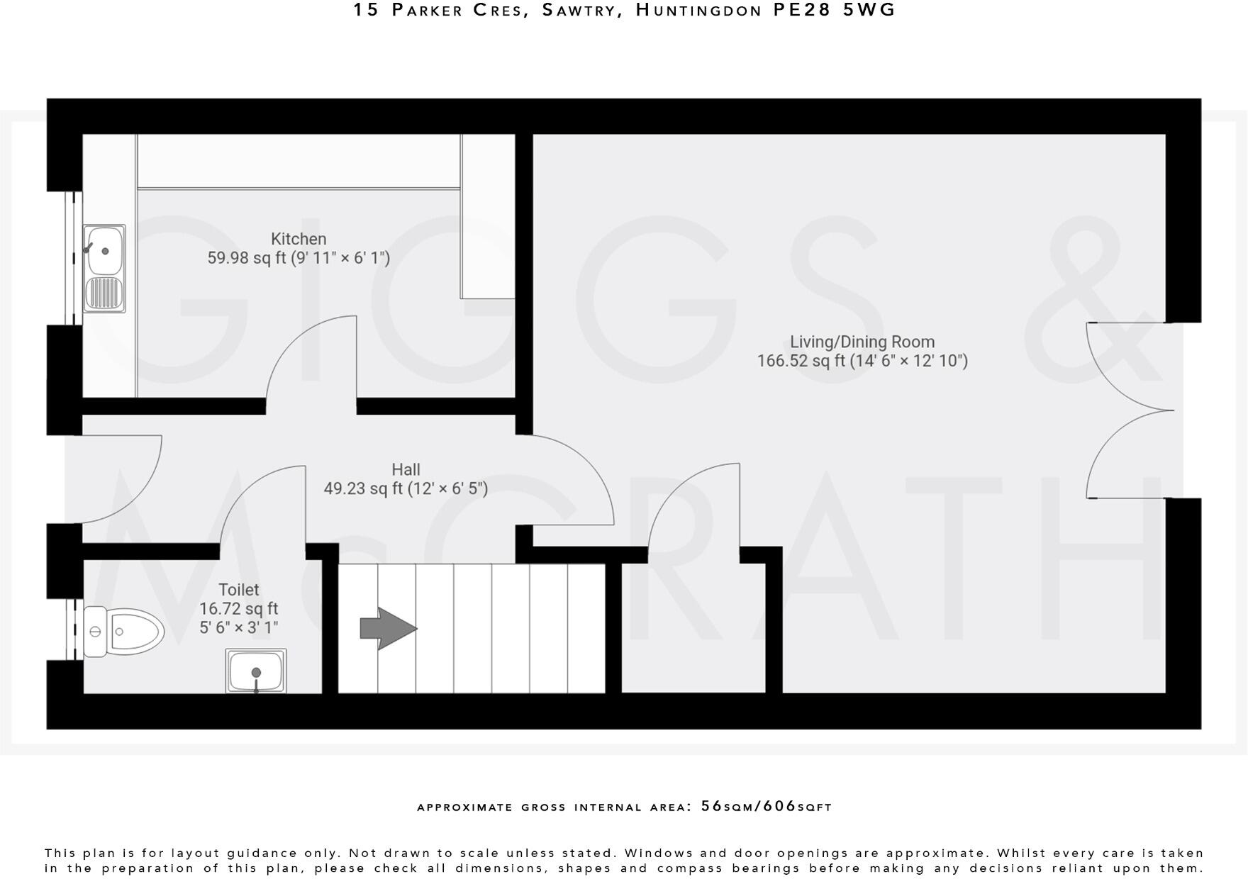 Parker Crescent, Sawtry, Huntingdon, Cambridgeshire, PE28 5WG floorplan