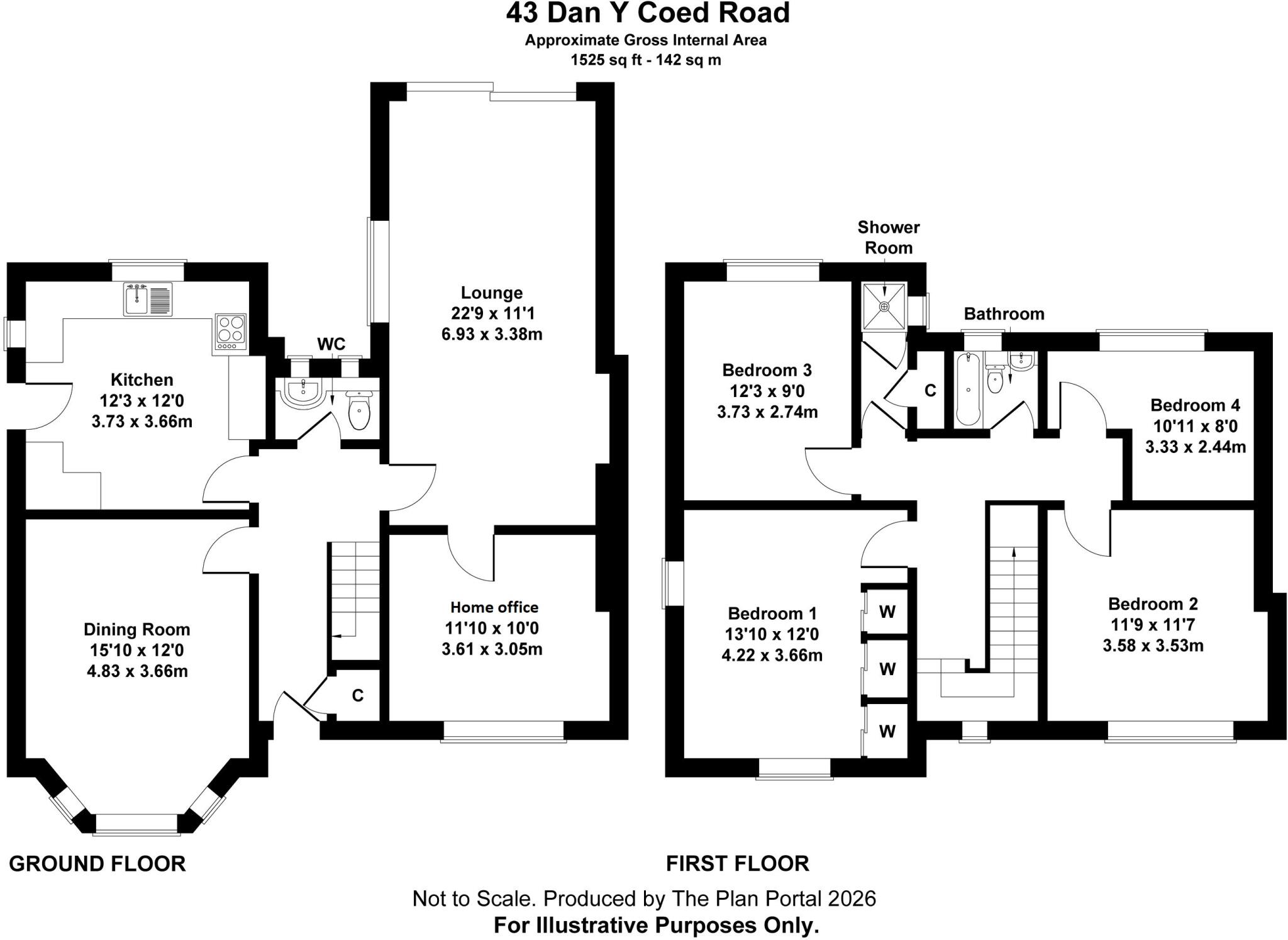 Dan y Coed Road, Cyncoed, Cardiff, CF23 floorplan