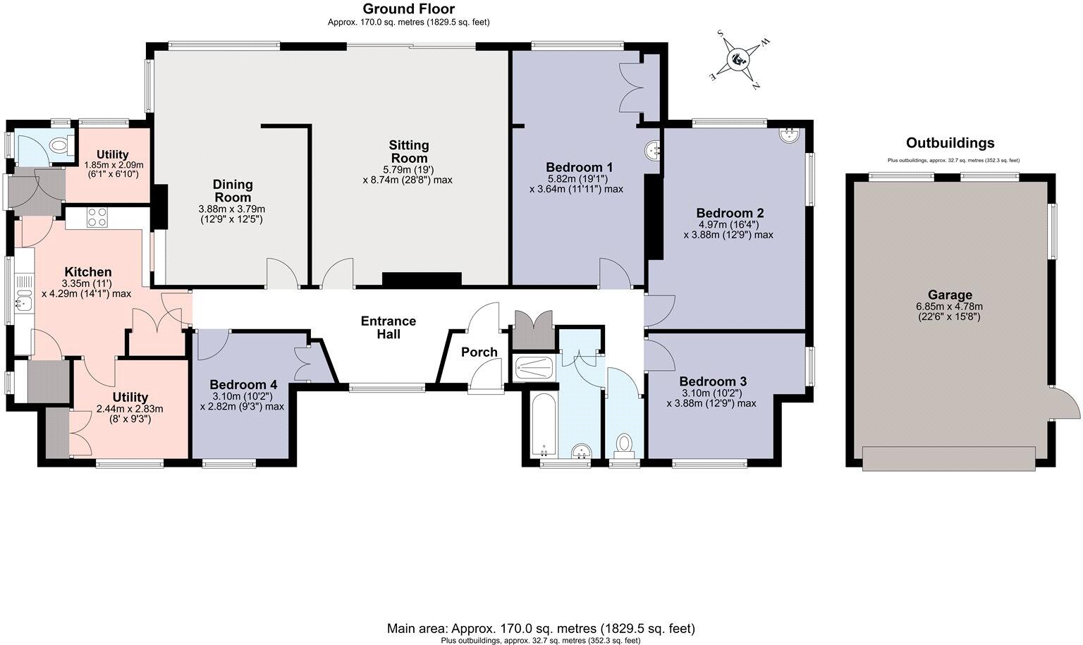 Elm Grove Road, Topsham, Exeter, Devon, EX3 floorplan