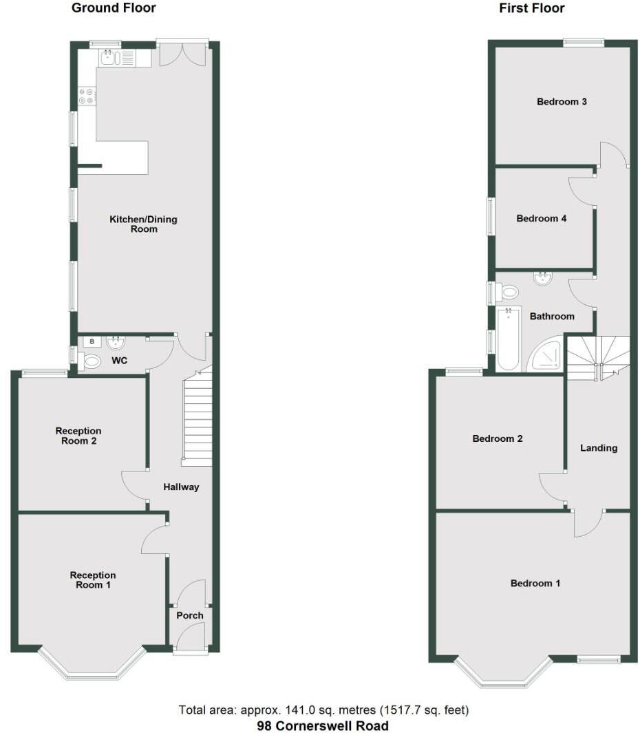 Cornerswell Road, Penarth floorplan